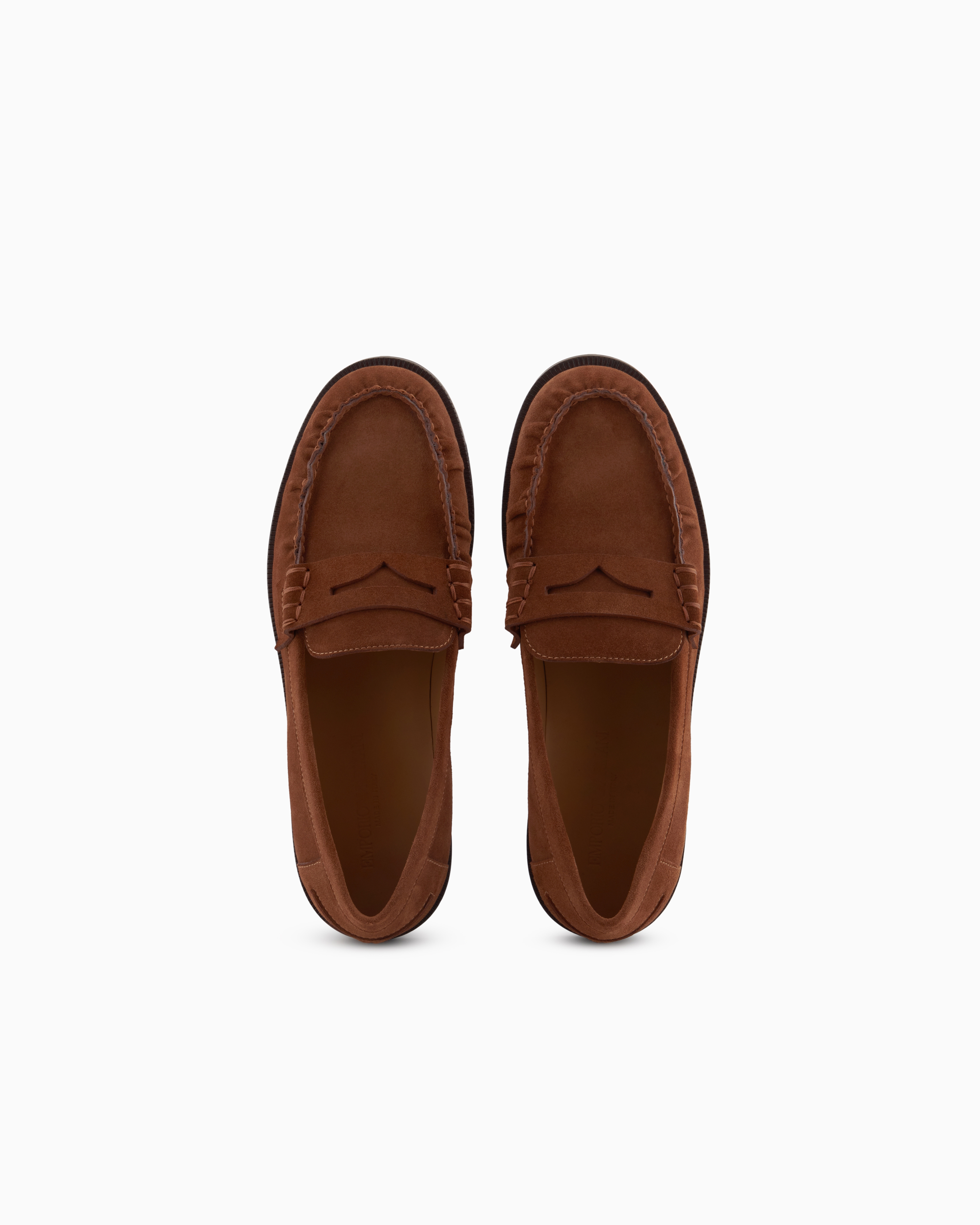 ARMANI アルマーニ 濃茶 ローファー 25cm 除菌・消臭済み ARMANI