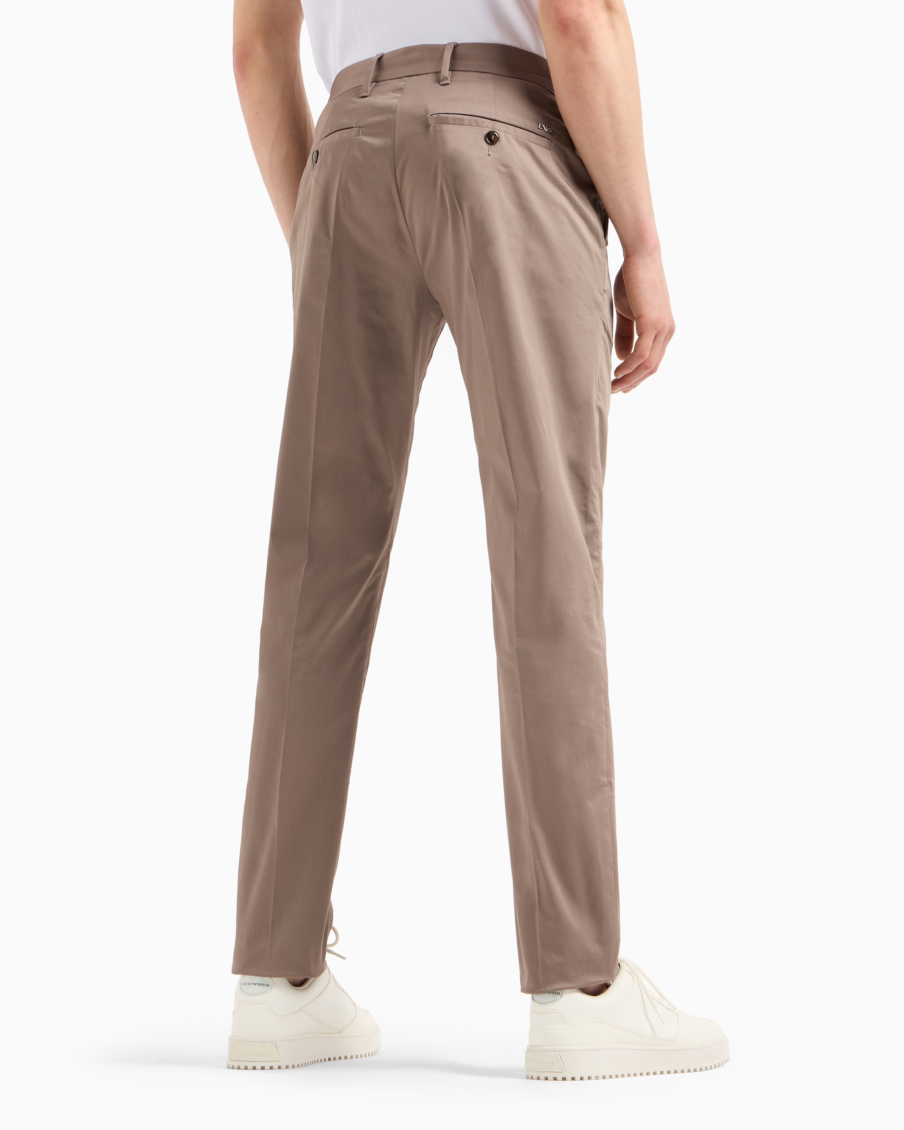 チノパンツ GIORGIO ARMANI COTTON JOGGER PANTS Stretch cotton jogger pants with contrasting band | Armani