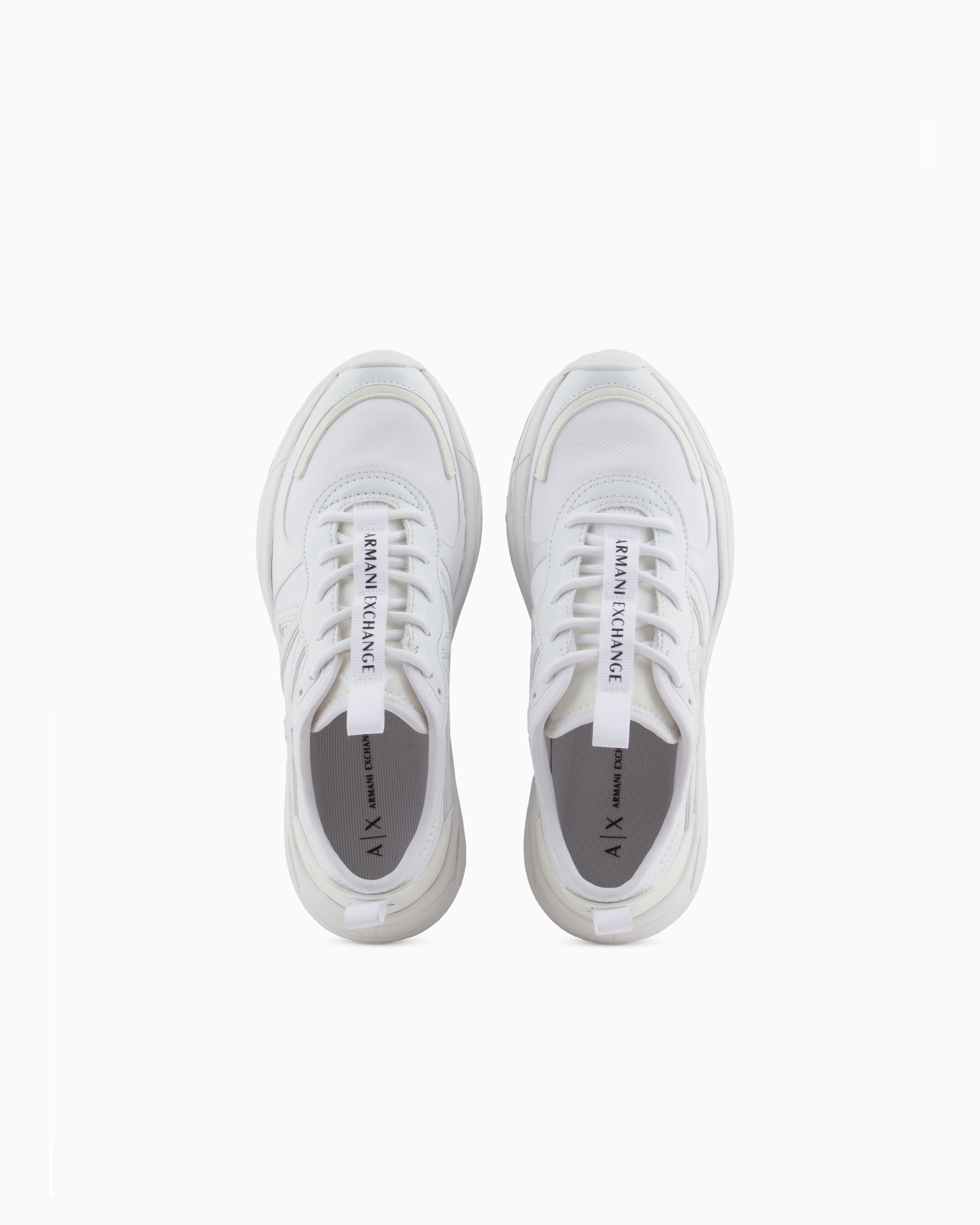 Armani Exchange - Chunky sneakers with logo, Woman, White, Size: