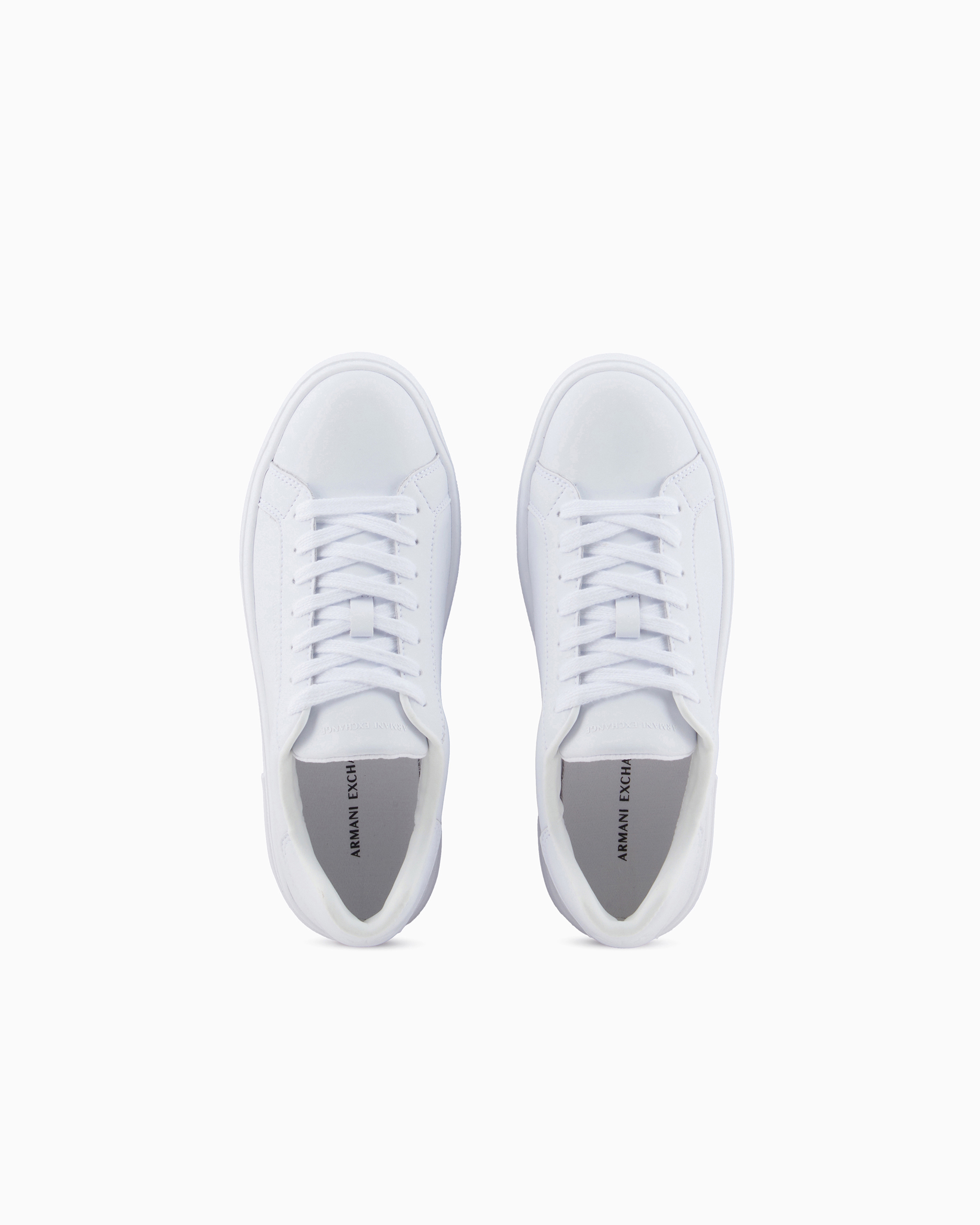 Armani Exchange - Sneakers with laces and logo, Woman, White, Size:
