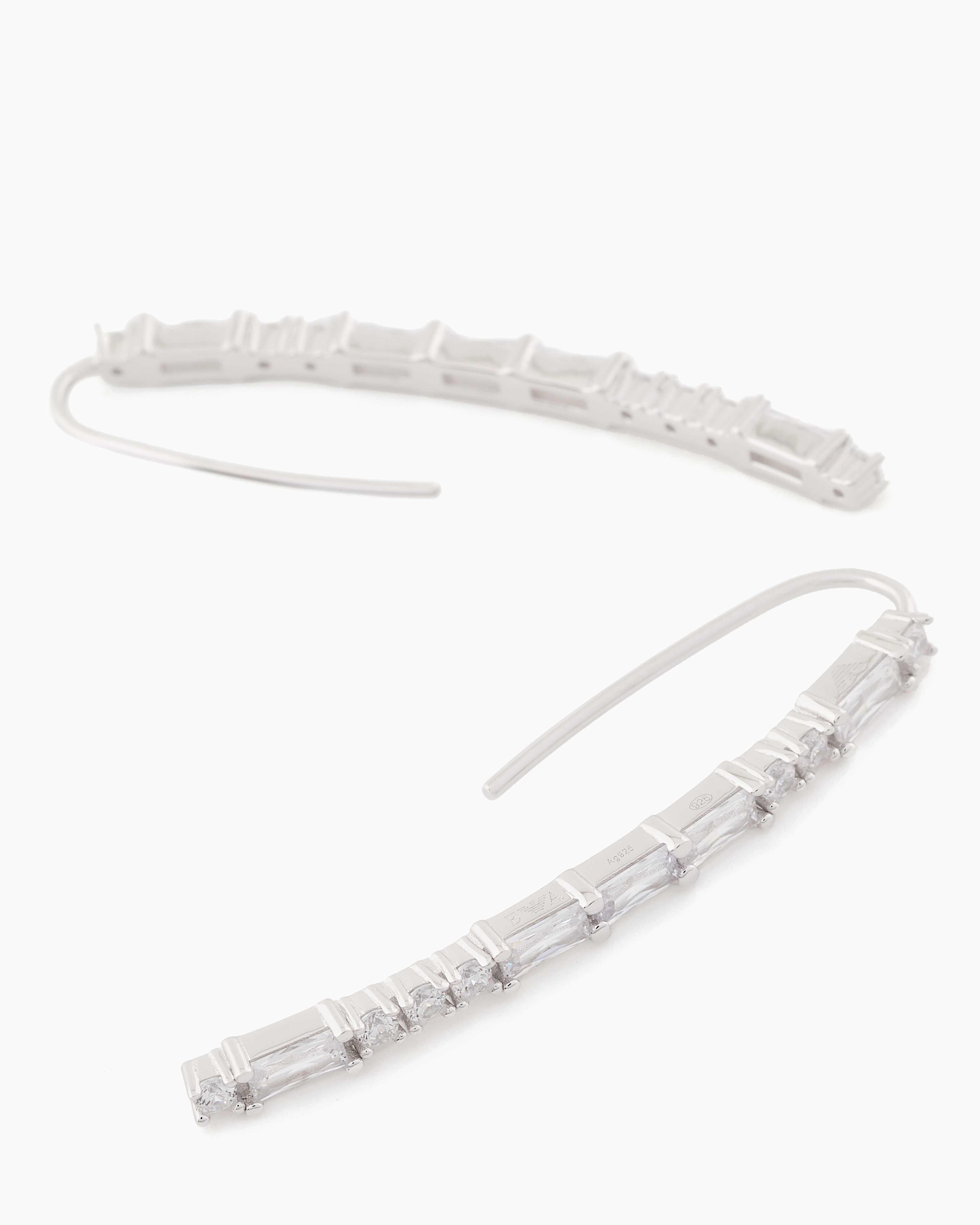 Emporio Armani -  Sterling Silver Drop Earrings, Woman, Multicoloured, Size: TU