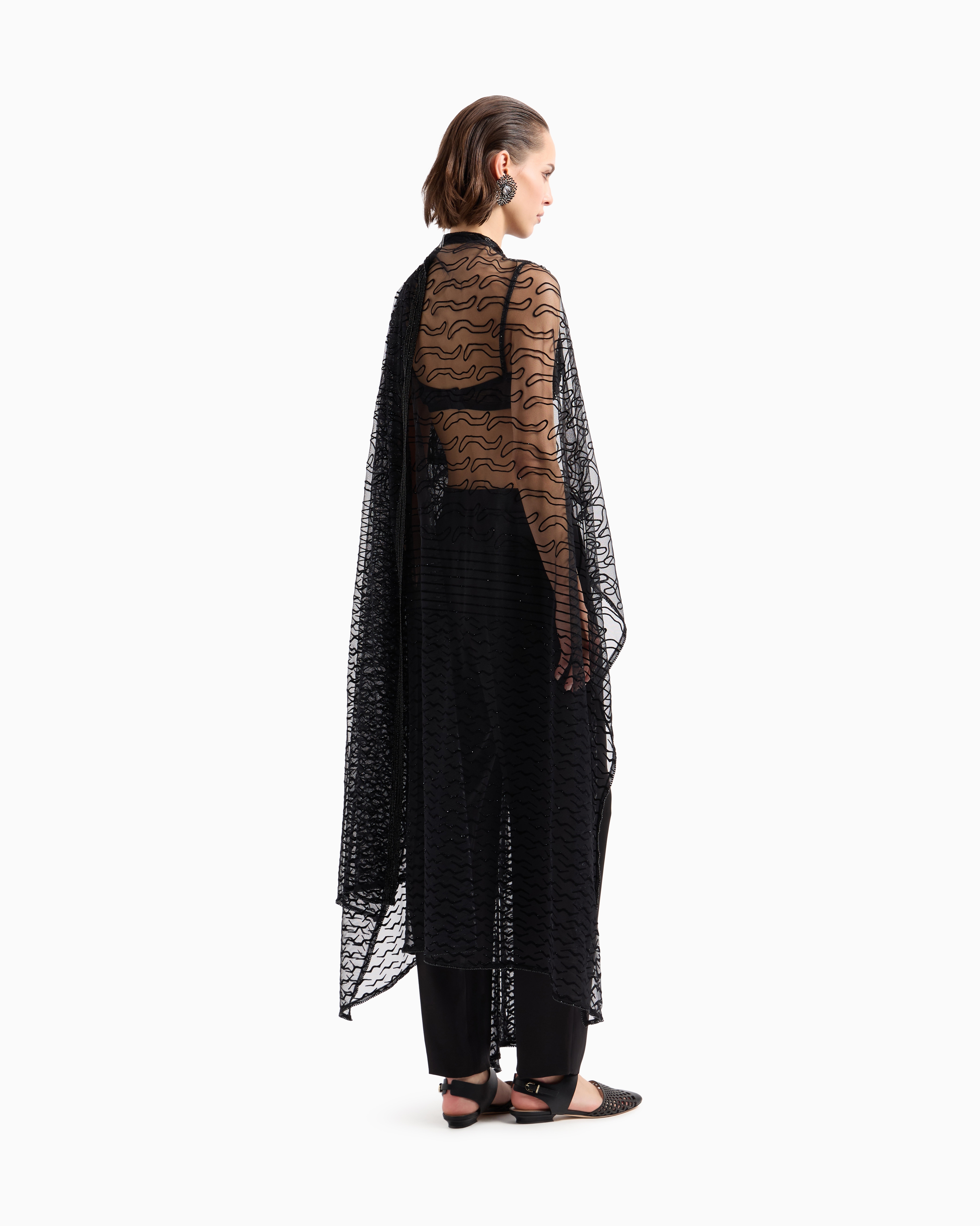 [美品] GIORGIO ARMANI 黒編み込みポシェット undefined