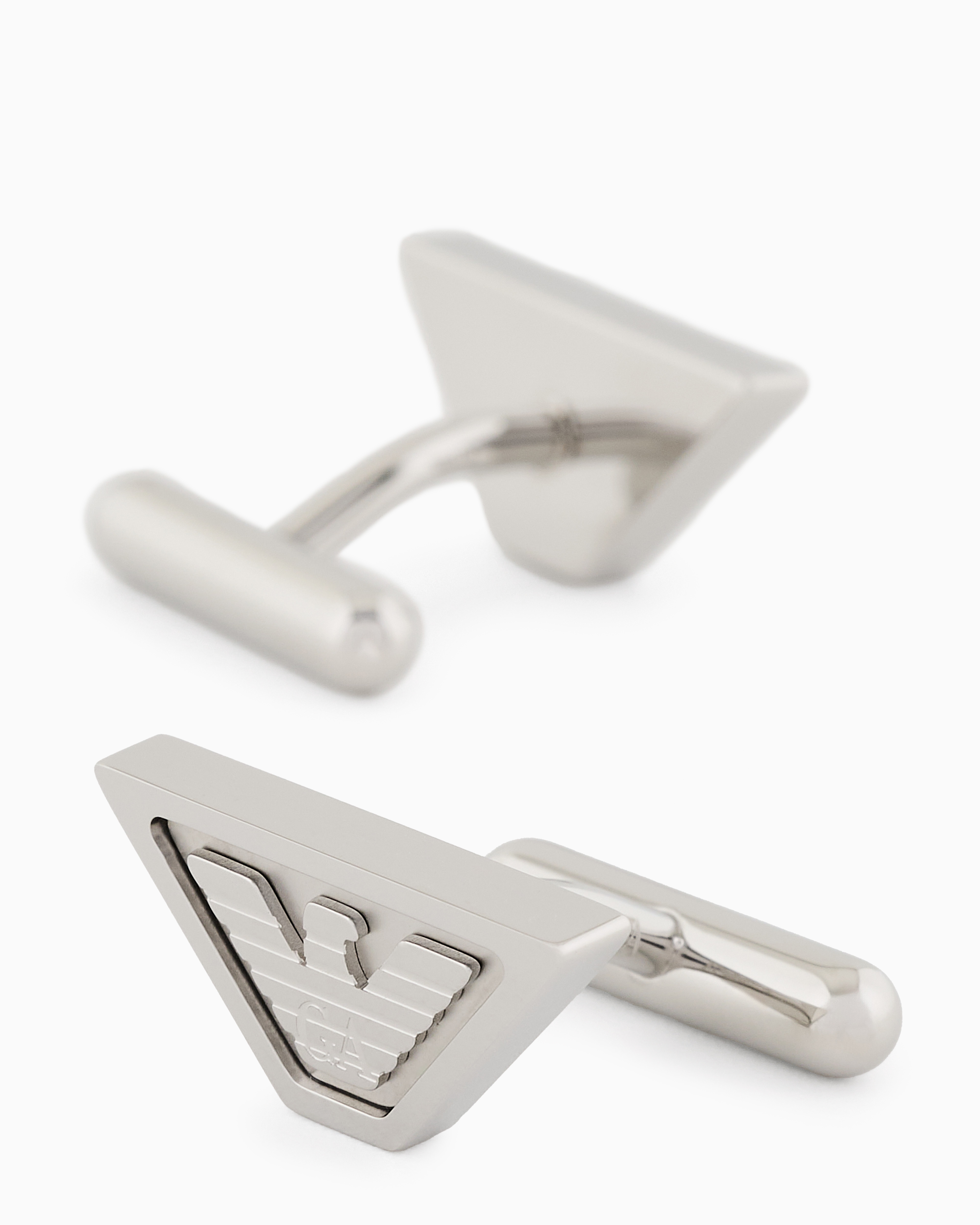 Emporio Armani -  Stainless Steel Cufflinks, Man, Multicoloured, Size: TU