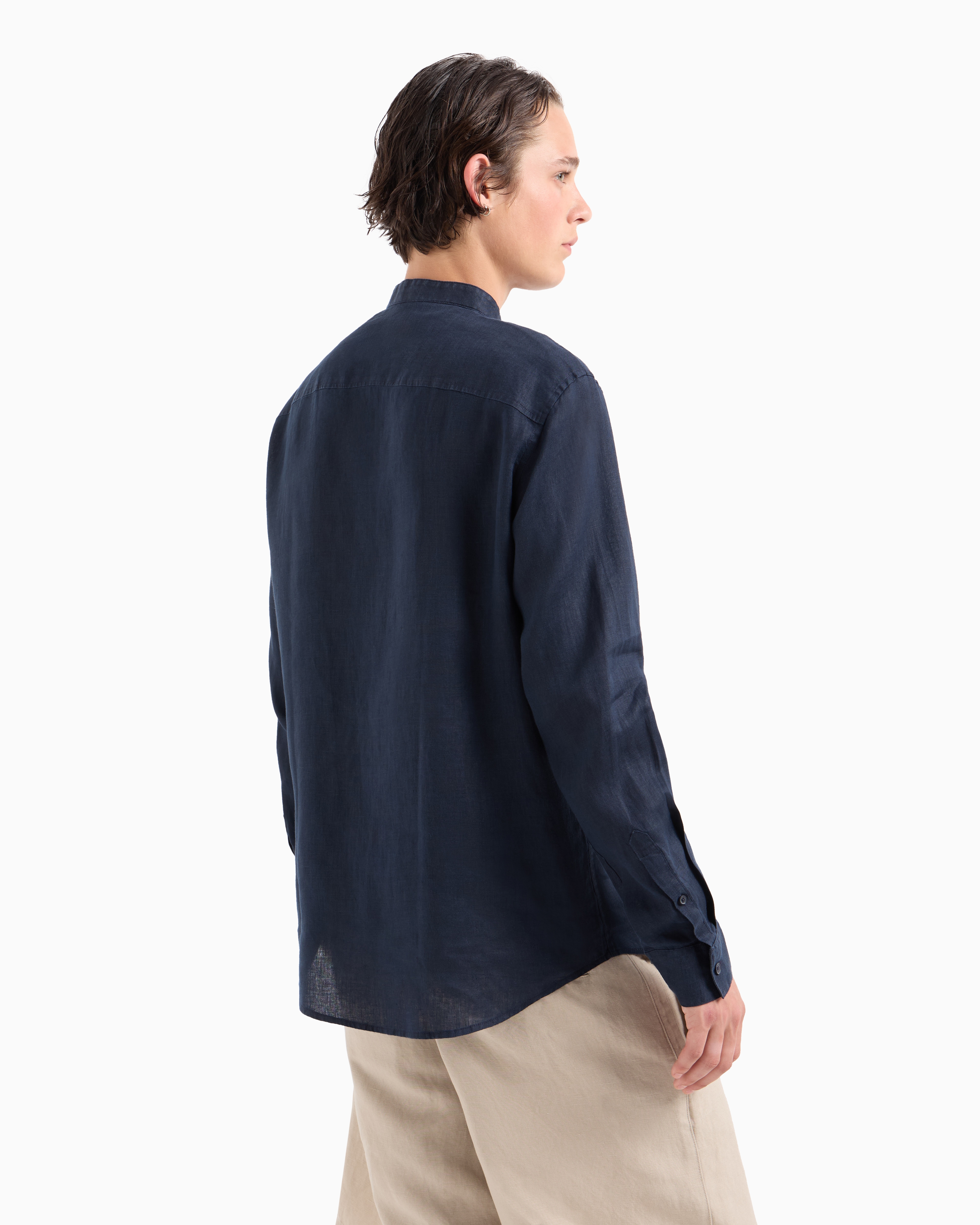 Armani Exchange - Casual Shirts, Man, Navy Blue, Size: