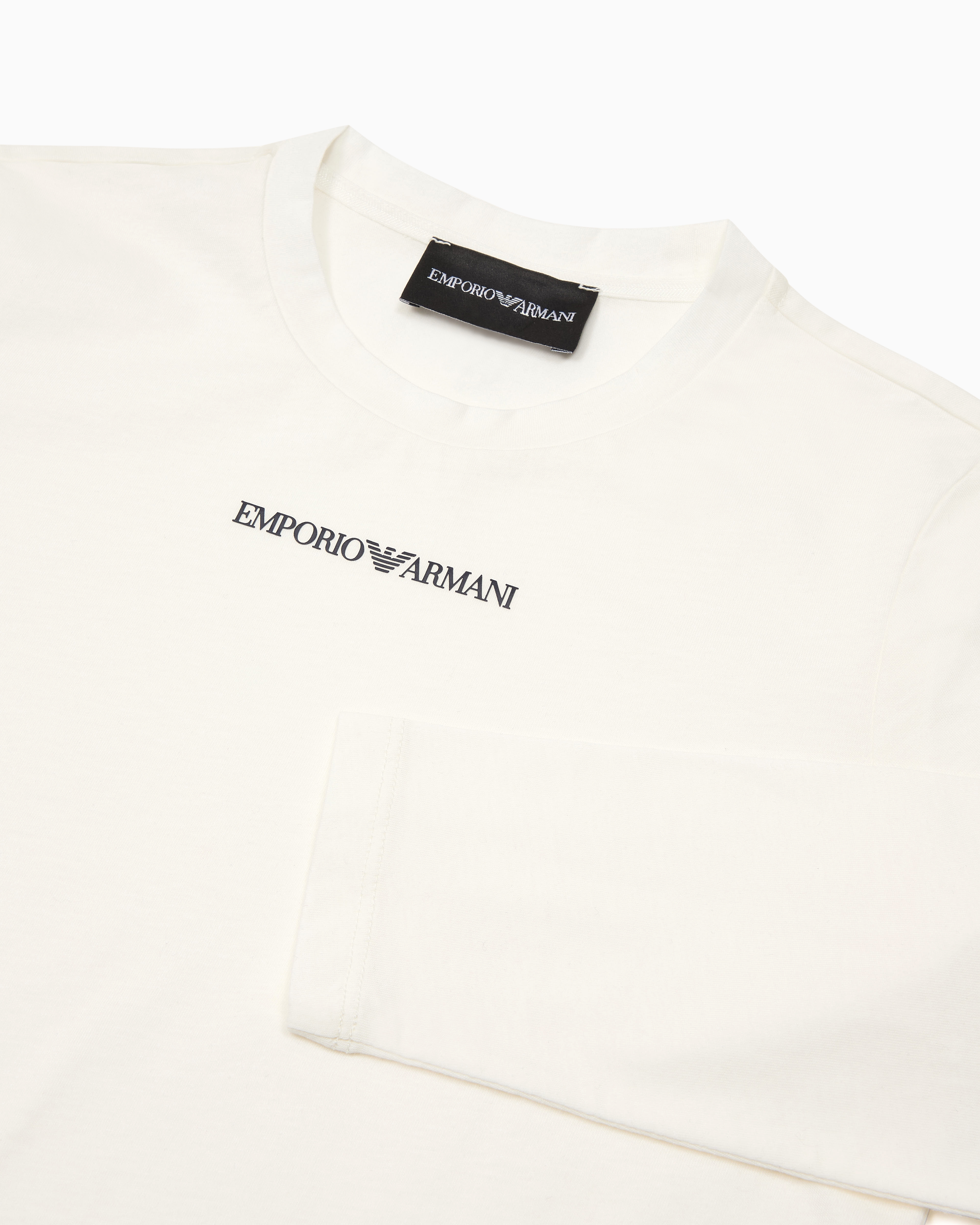 Emporio Armani - Jersey jumper with logo, Boy, White, Size: