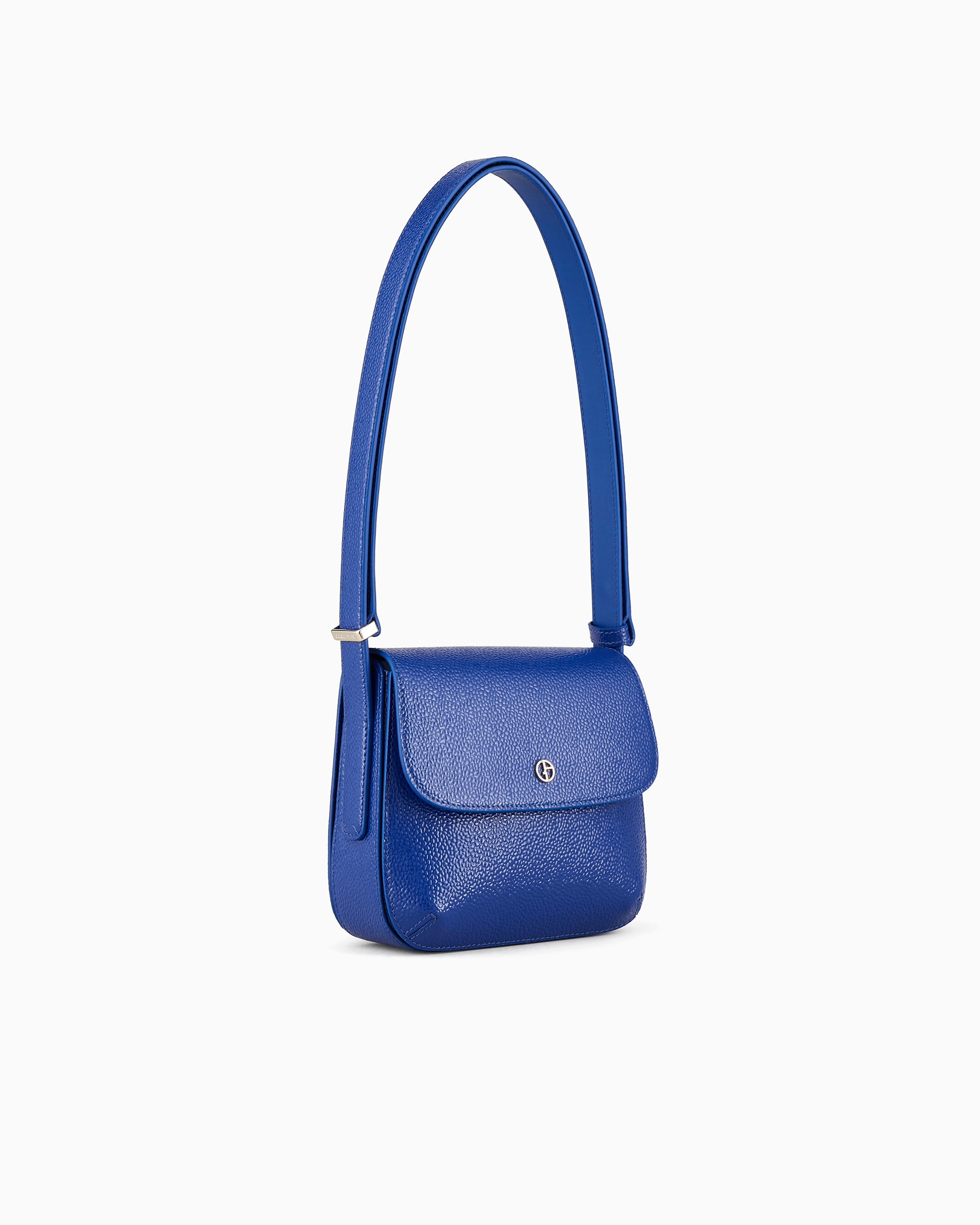 Giorgio Armani La Prima In Grain-of-rice-effect Patent Leather In Blue