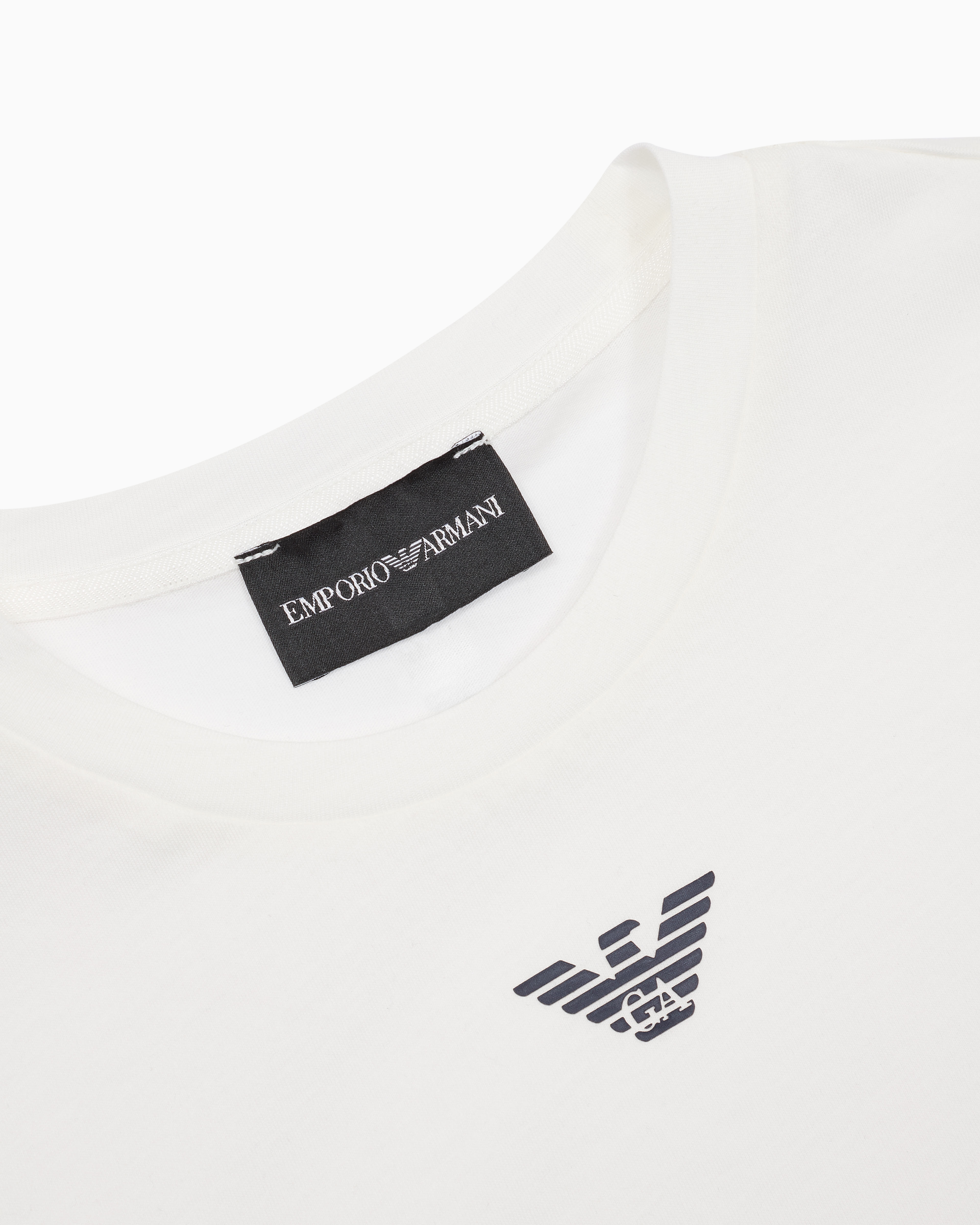 Emporio Armani - Jersey T-shirt with logo, Boy, White, Size: