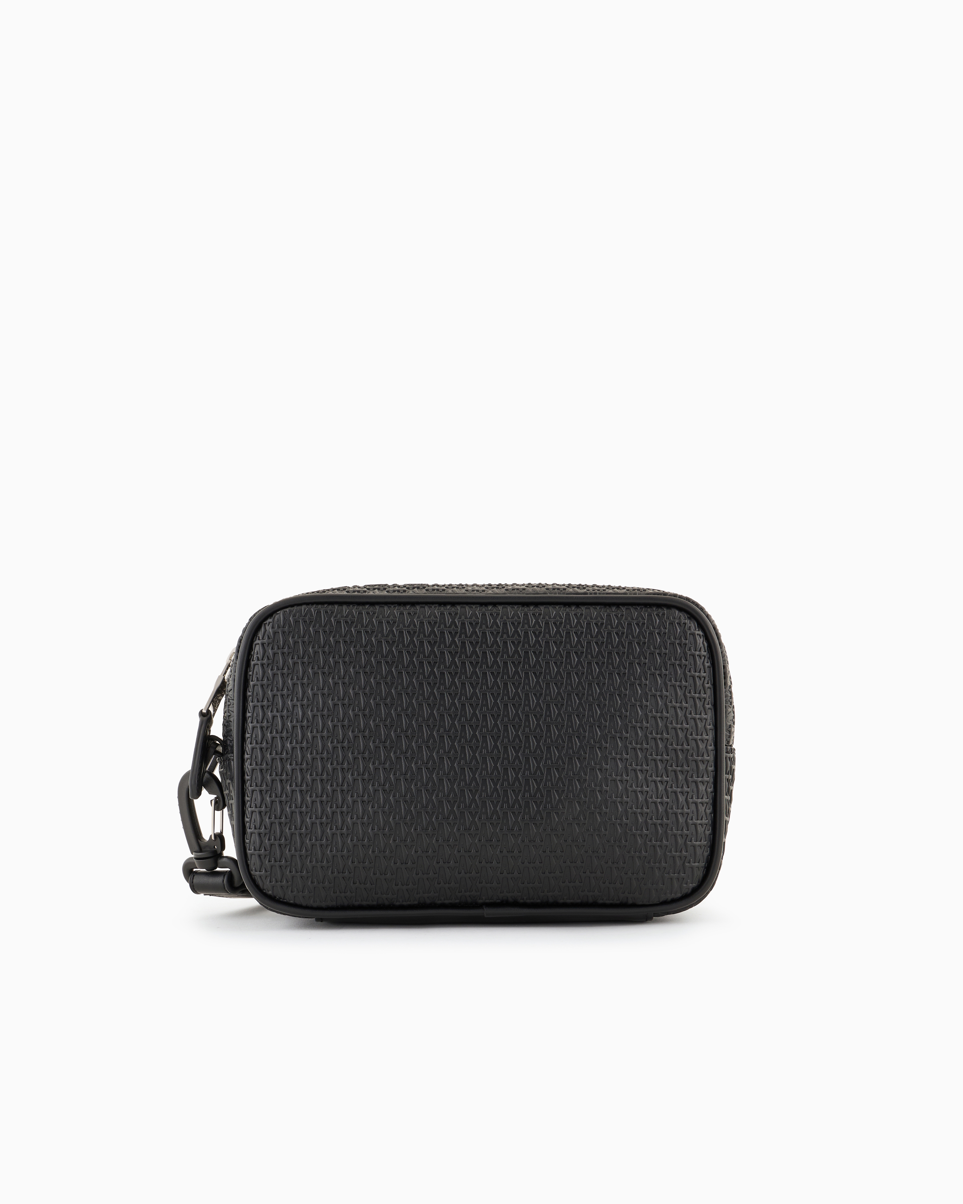 Armani Exchange - Beauty case with woven workmanship, Man, Black, Size: TU