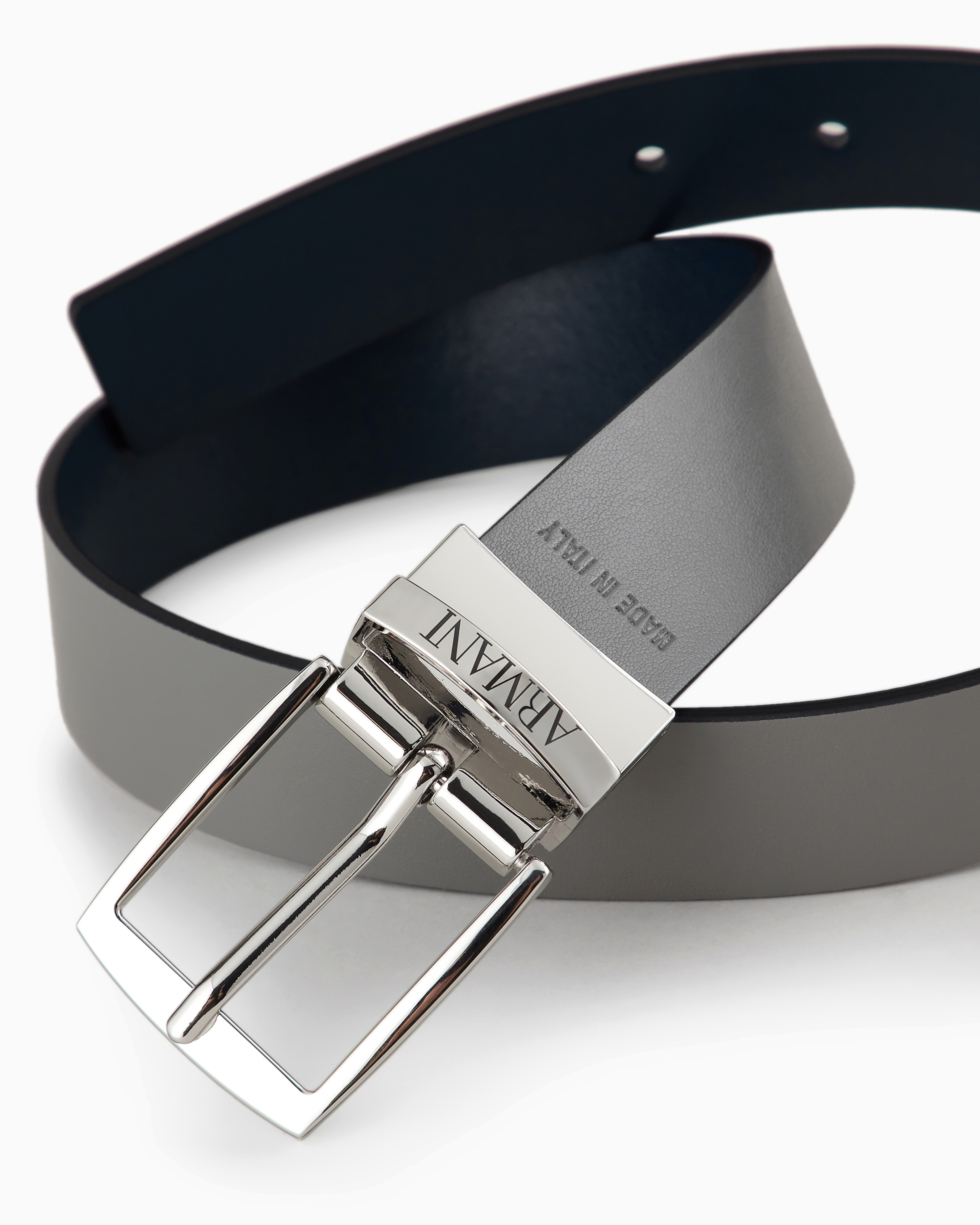 Reversible belt with logo buckle Emporio Armani