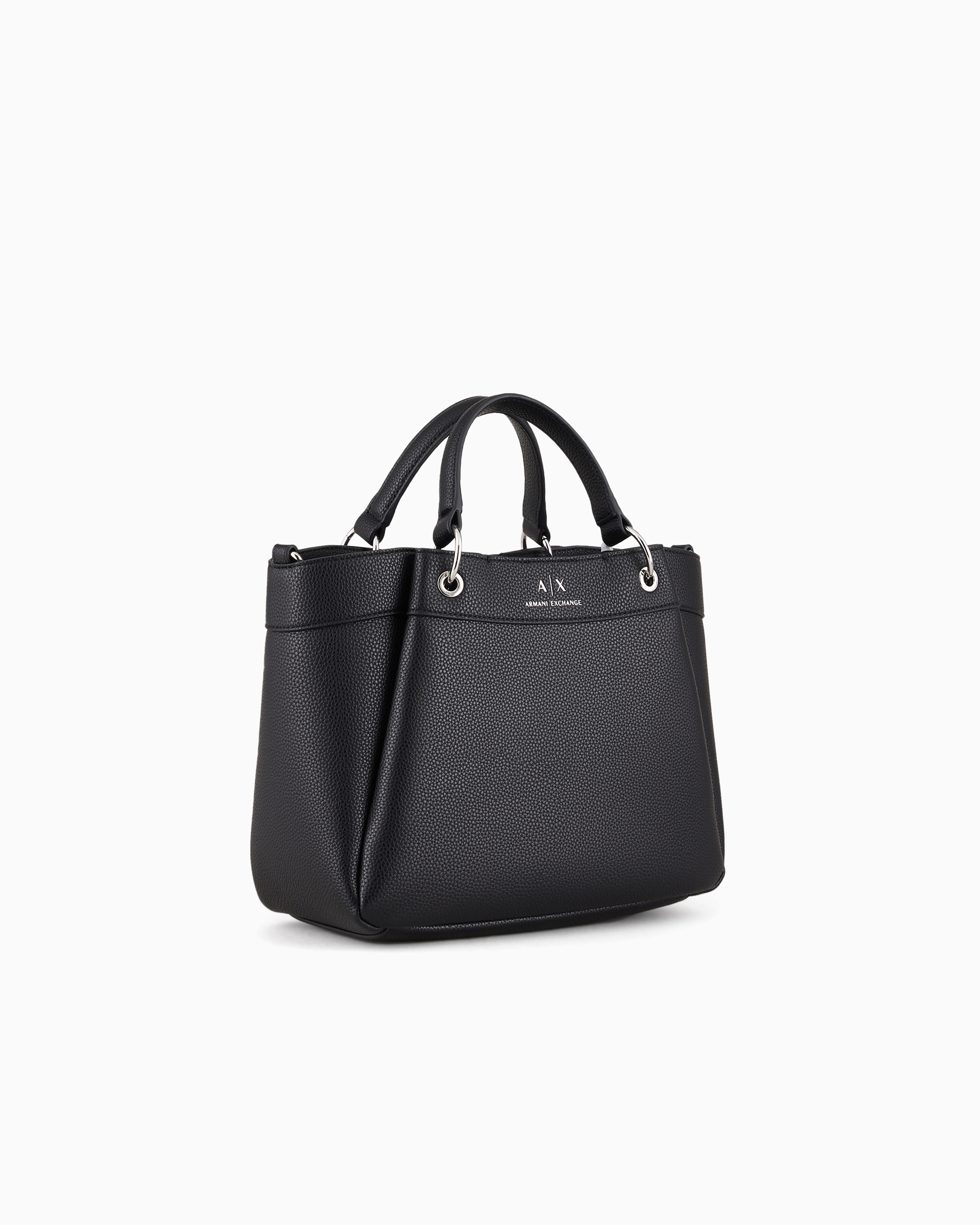 Armani Exchange - Medium handbag with degradè shoulder strap, Woman, Black, Size: TU
