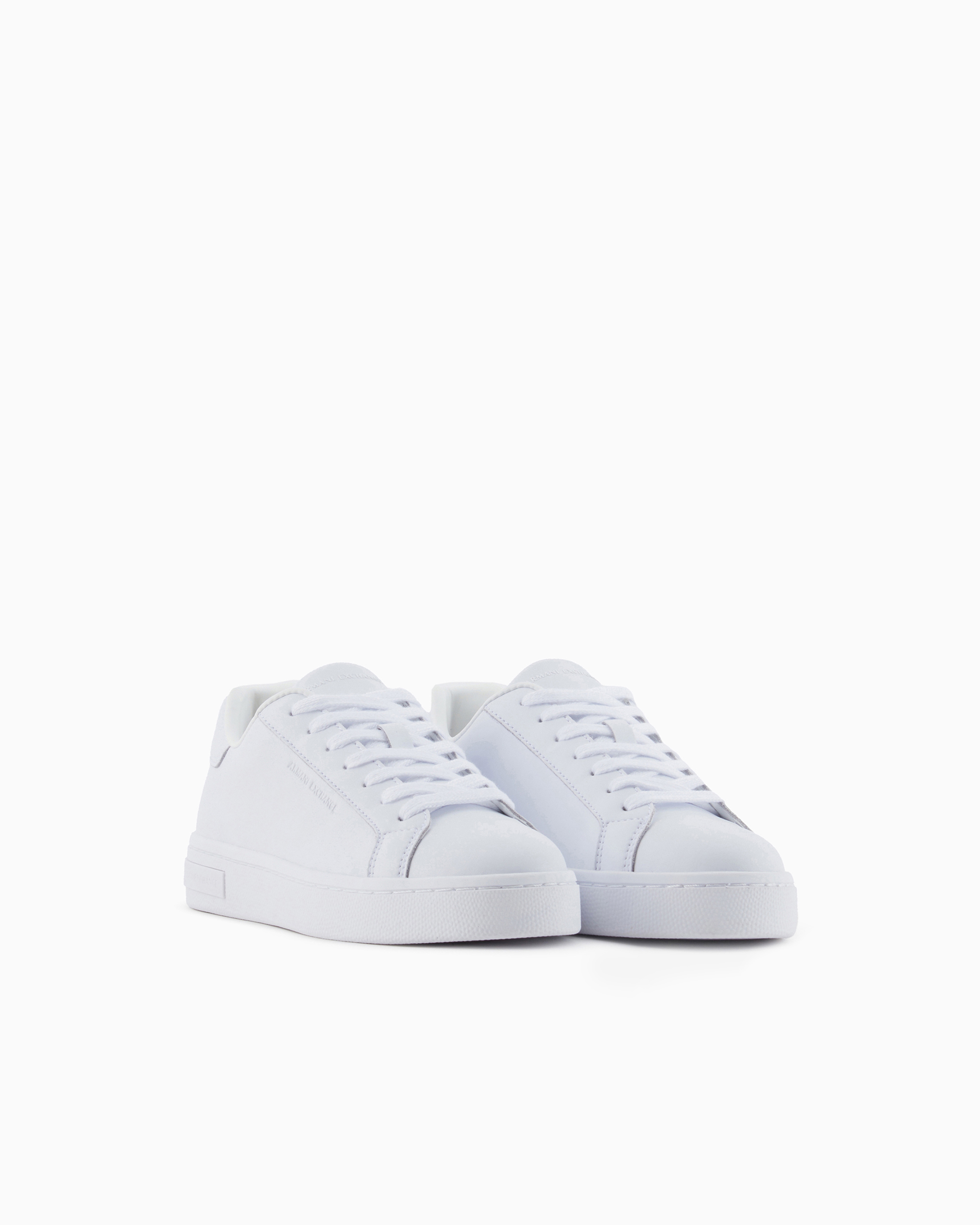 Armani Exchange - Sneakers with laces and logo, Woman, White, Size: