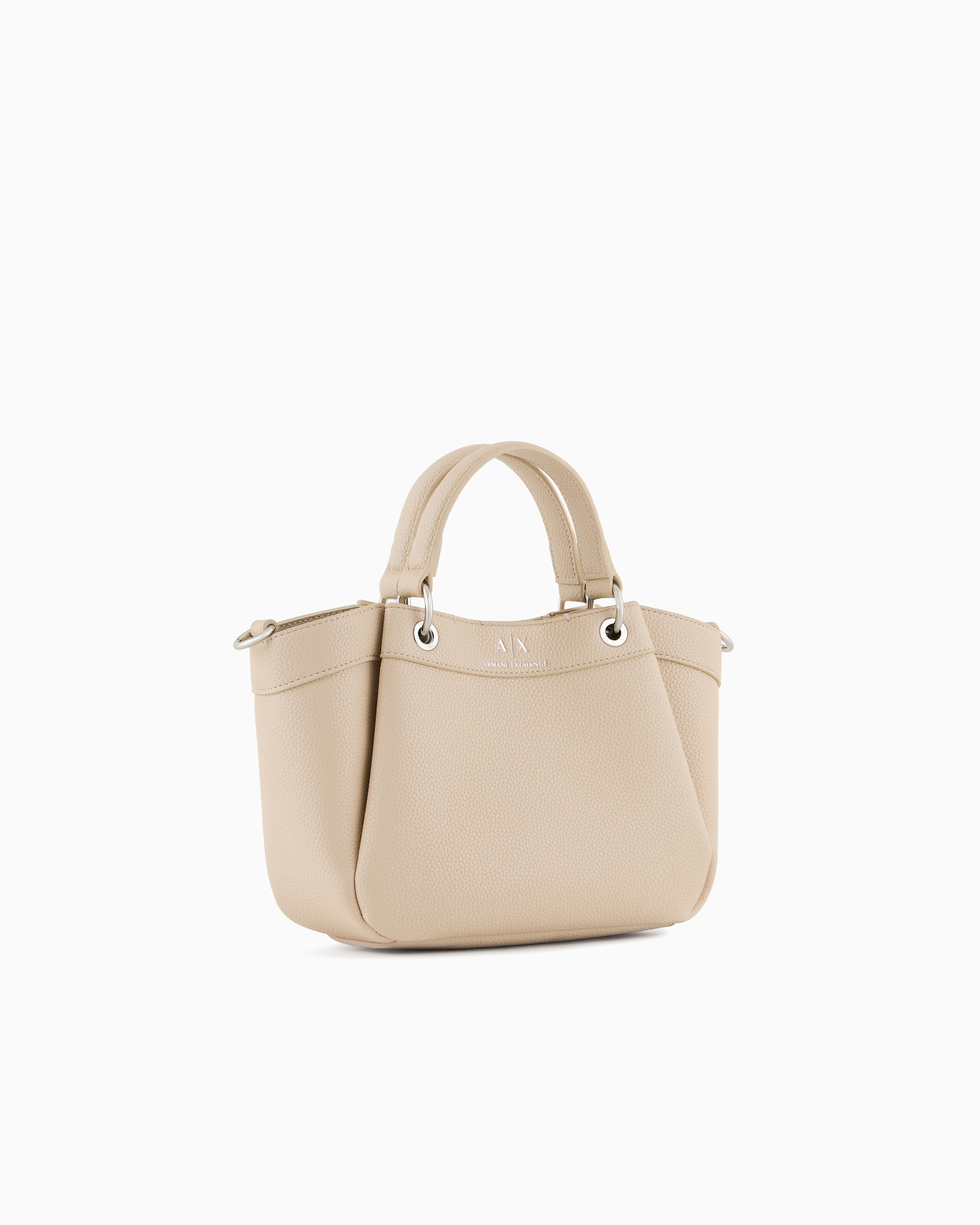 Armani Exchange - Small handbag with degradè shoulder strap, Woman, Beige, Size: TU