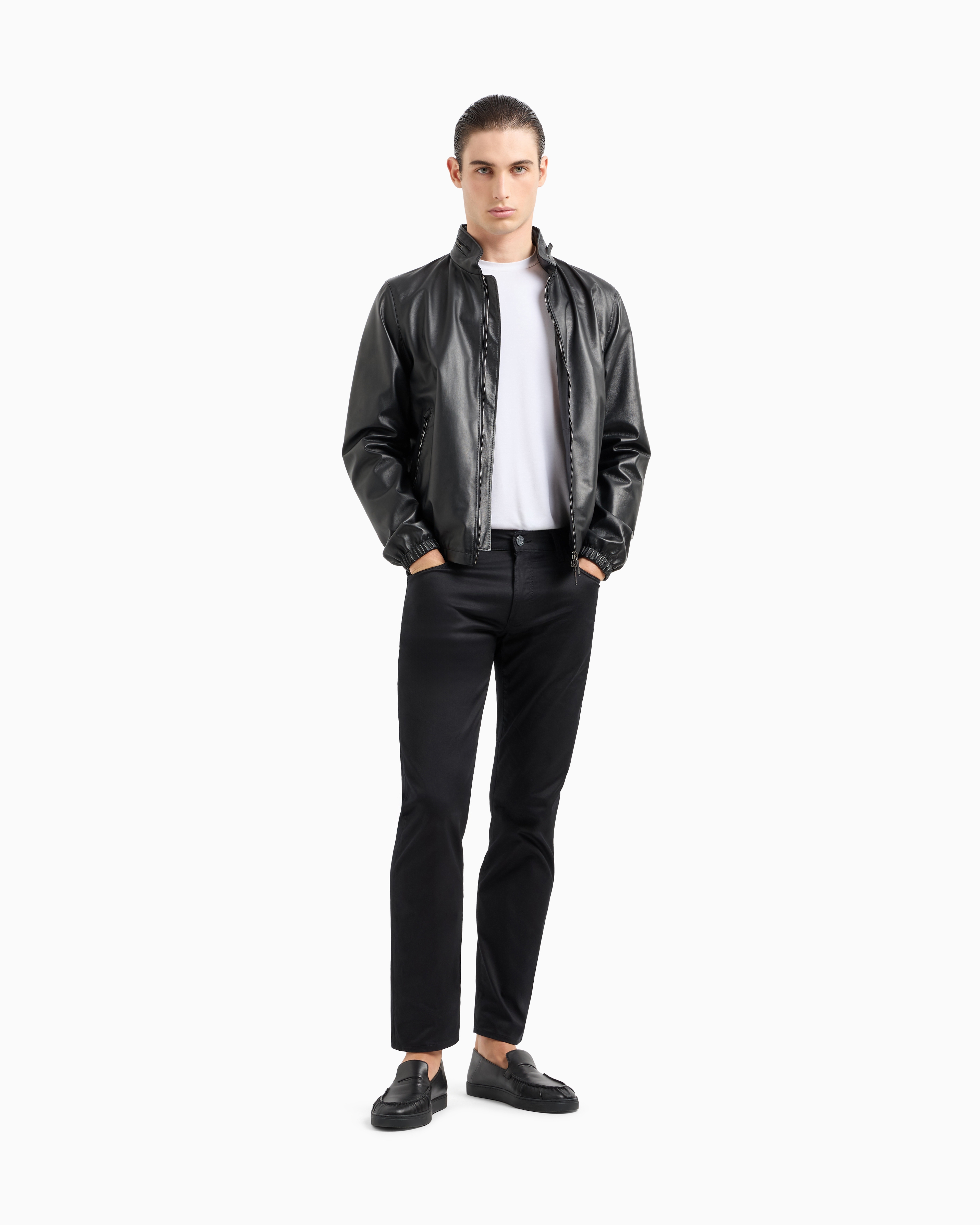 Giorgio Armani ブラック スラックス GIORGIO ARMANI ワイドフレアスラックスパンツ ブラック/UW284