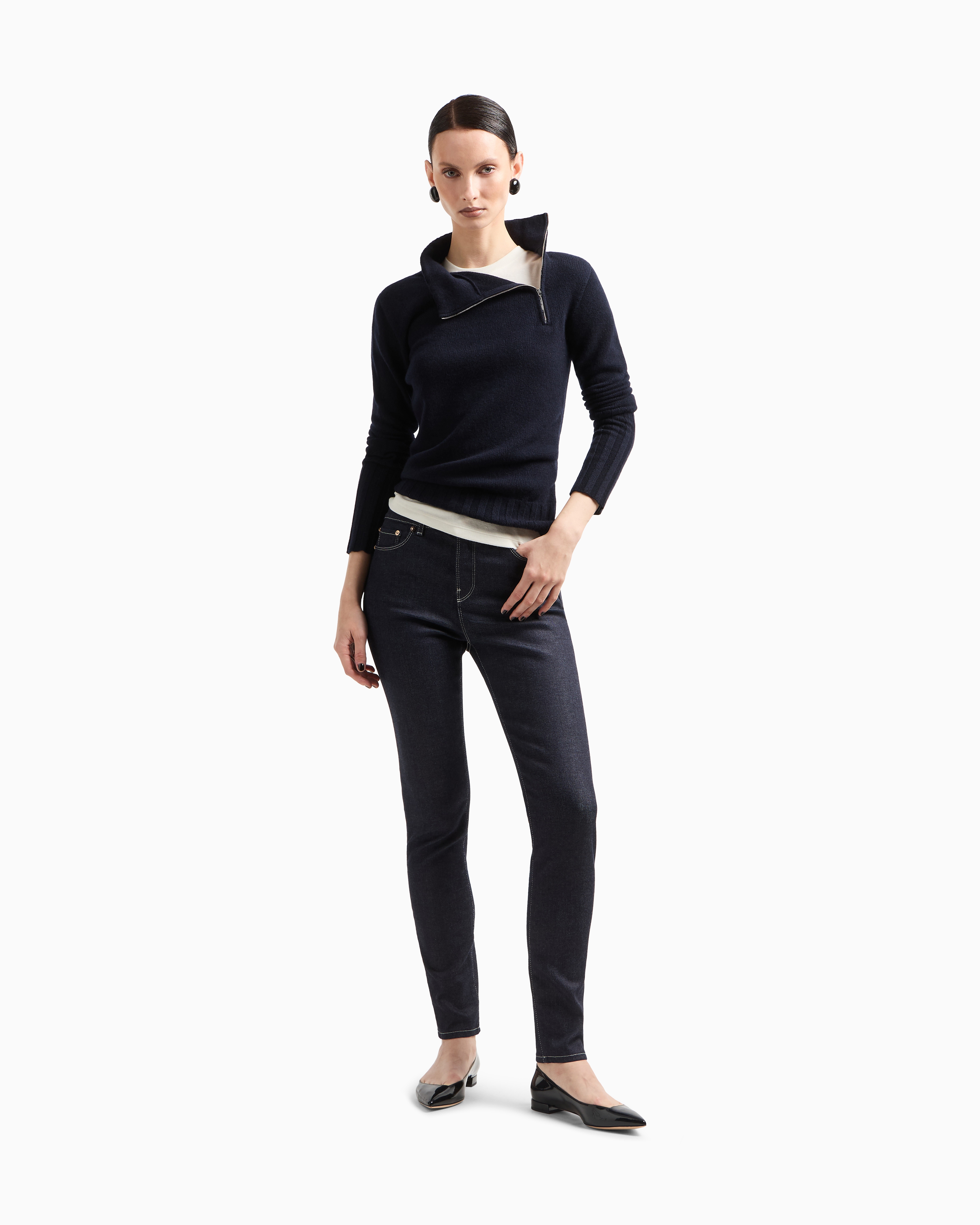 GIORGIO ARMANI 361/2(23.5) ポインテッドトゥ パンプス 訳あり】GIORGIO ARMANI ポインテッドトゥ パンプス ブラック