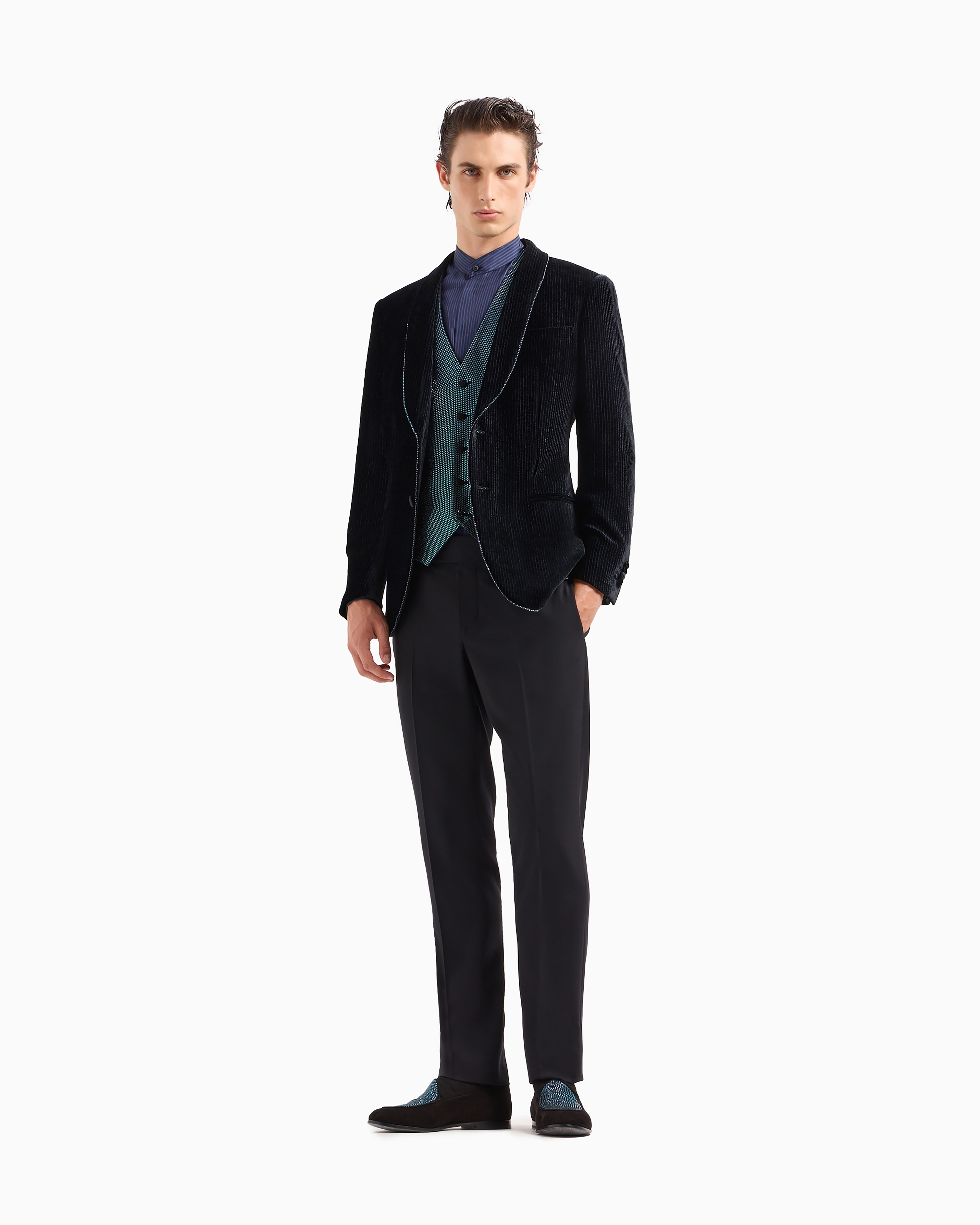 【たけちー】GIORGIO ARMANI★ジャケット★ベロア調★50④ undefined