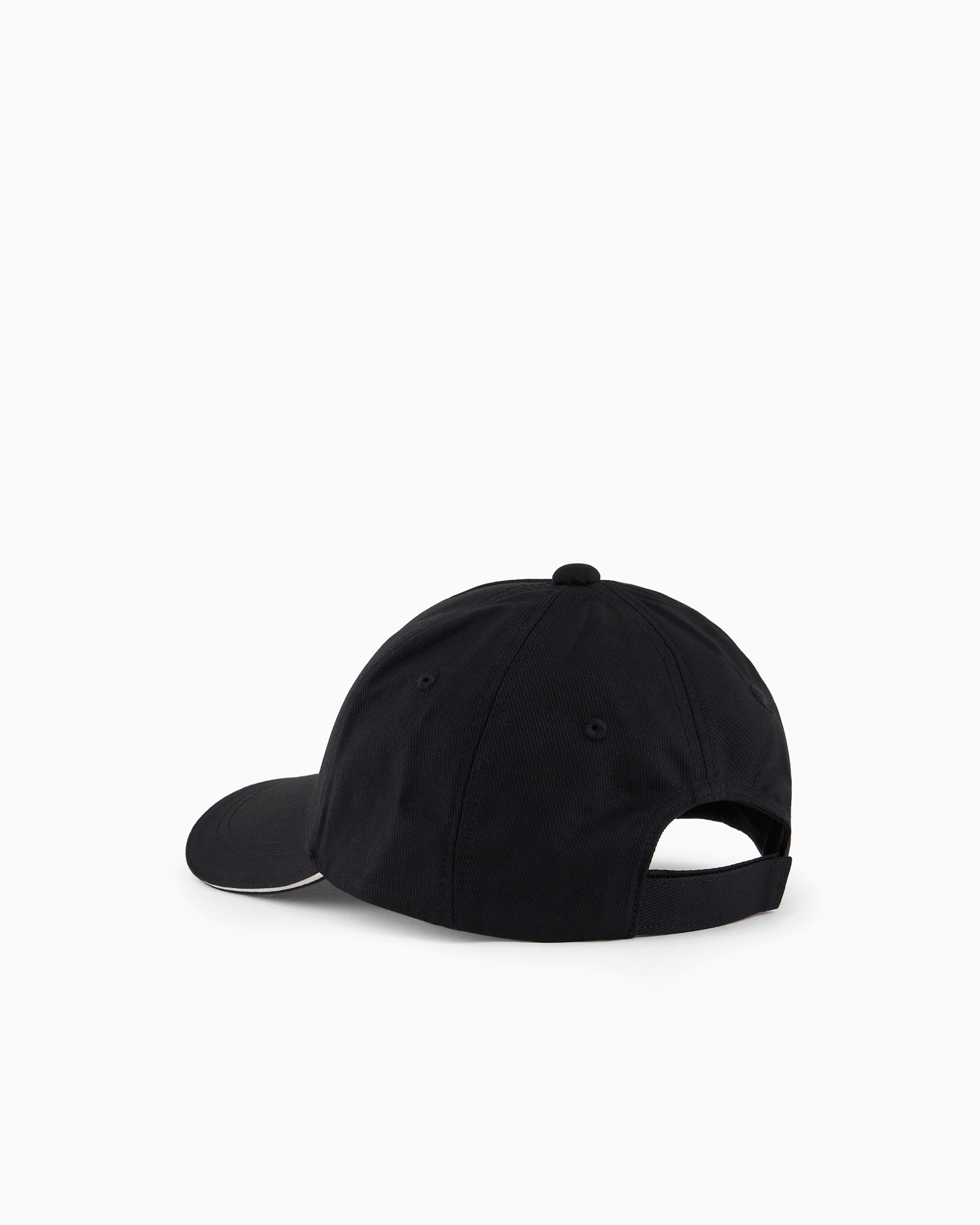 Emporio Armani - Canvas baseball cap with Emporio Armani patch, Man, Black, Size: TU