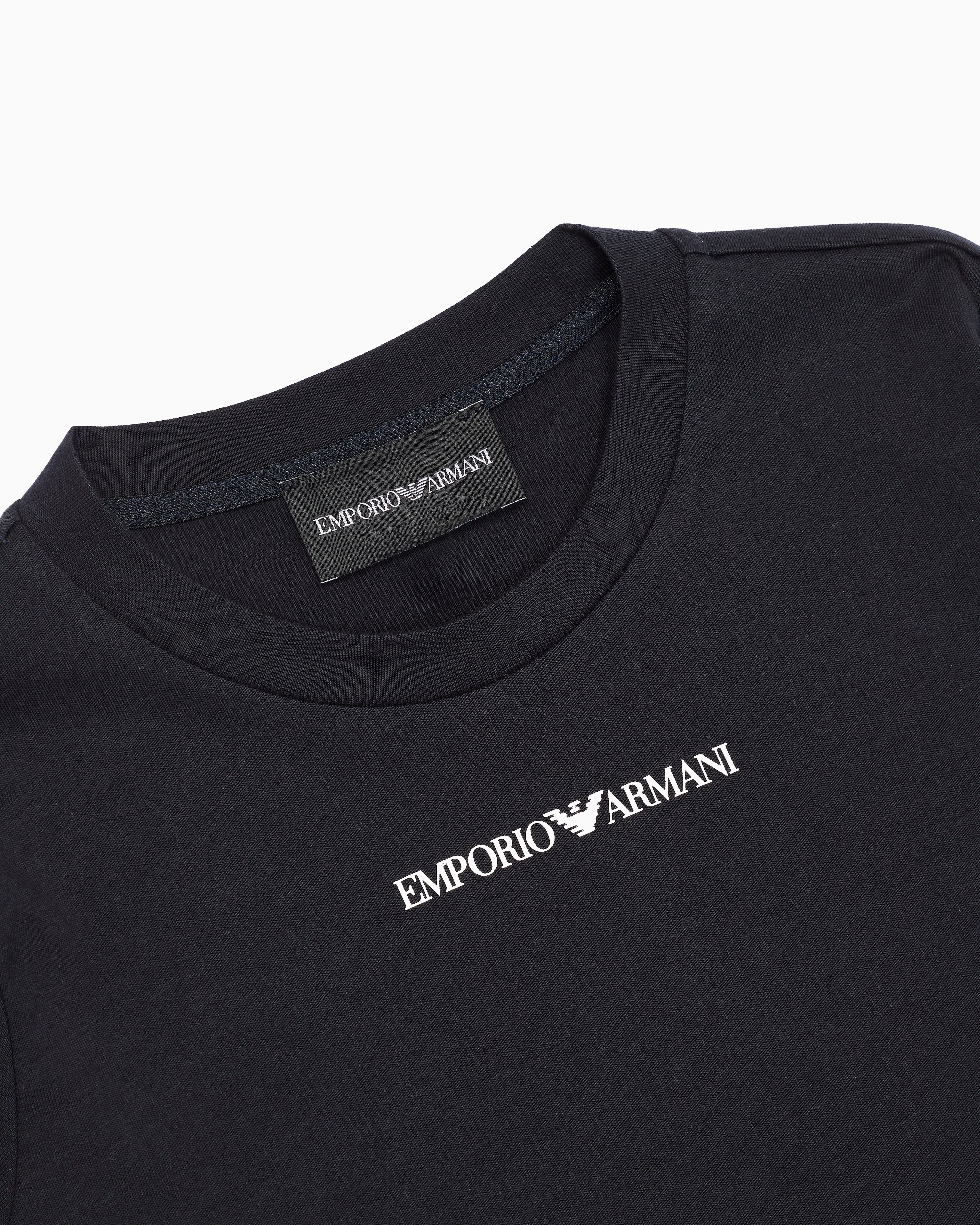 Emporio Armani - Jersey jumper with logo, Boy, Navy Blue, Size: