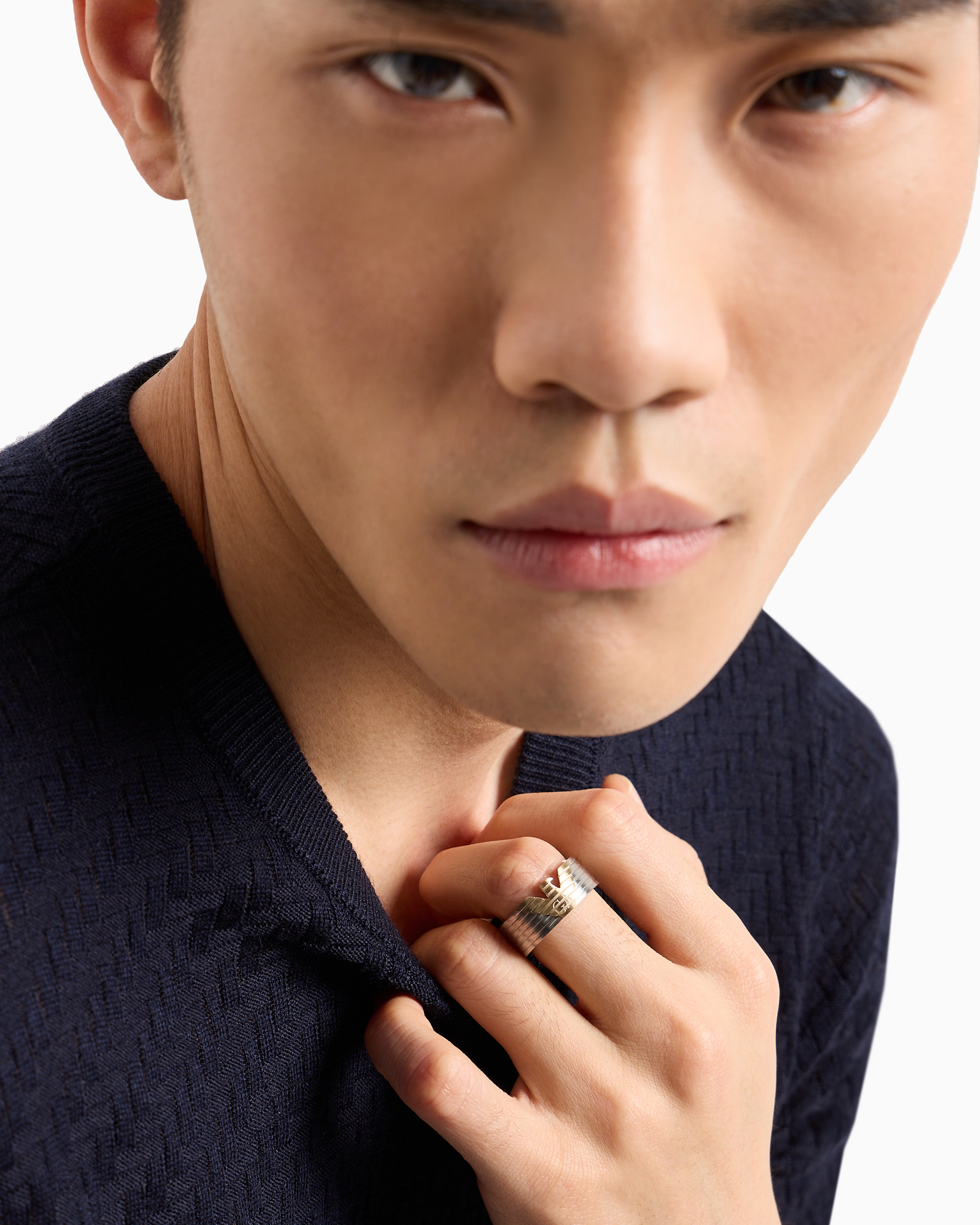 Bague Bijoux Emporio Armani Bague En Acier Inoxydable Bicolore