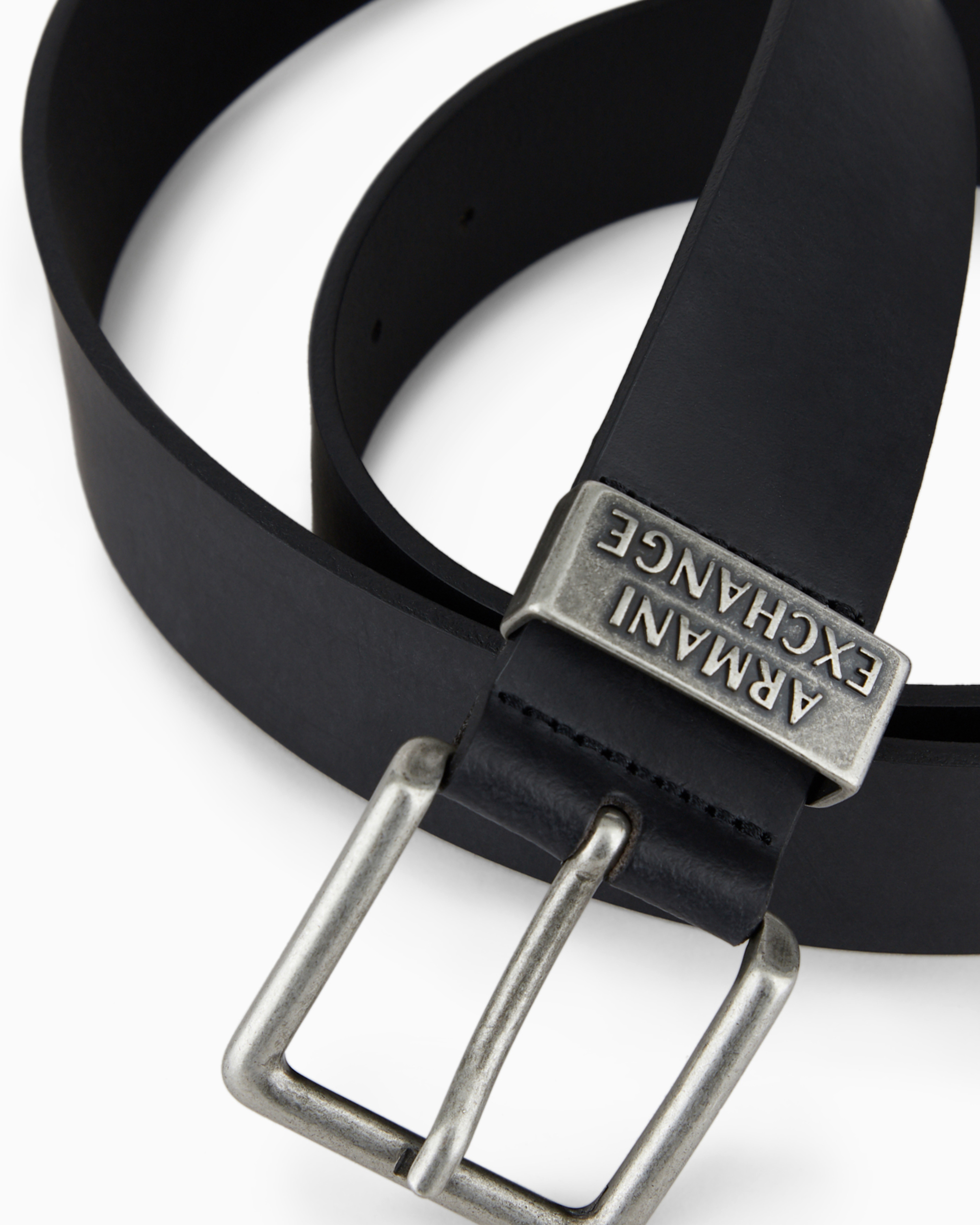 Armani Exchange - Faux leather belt, Man, Black, Size: