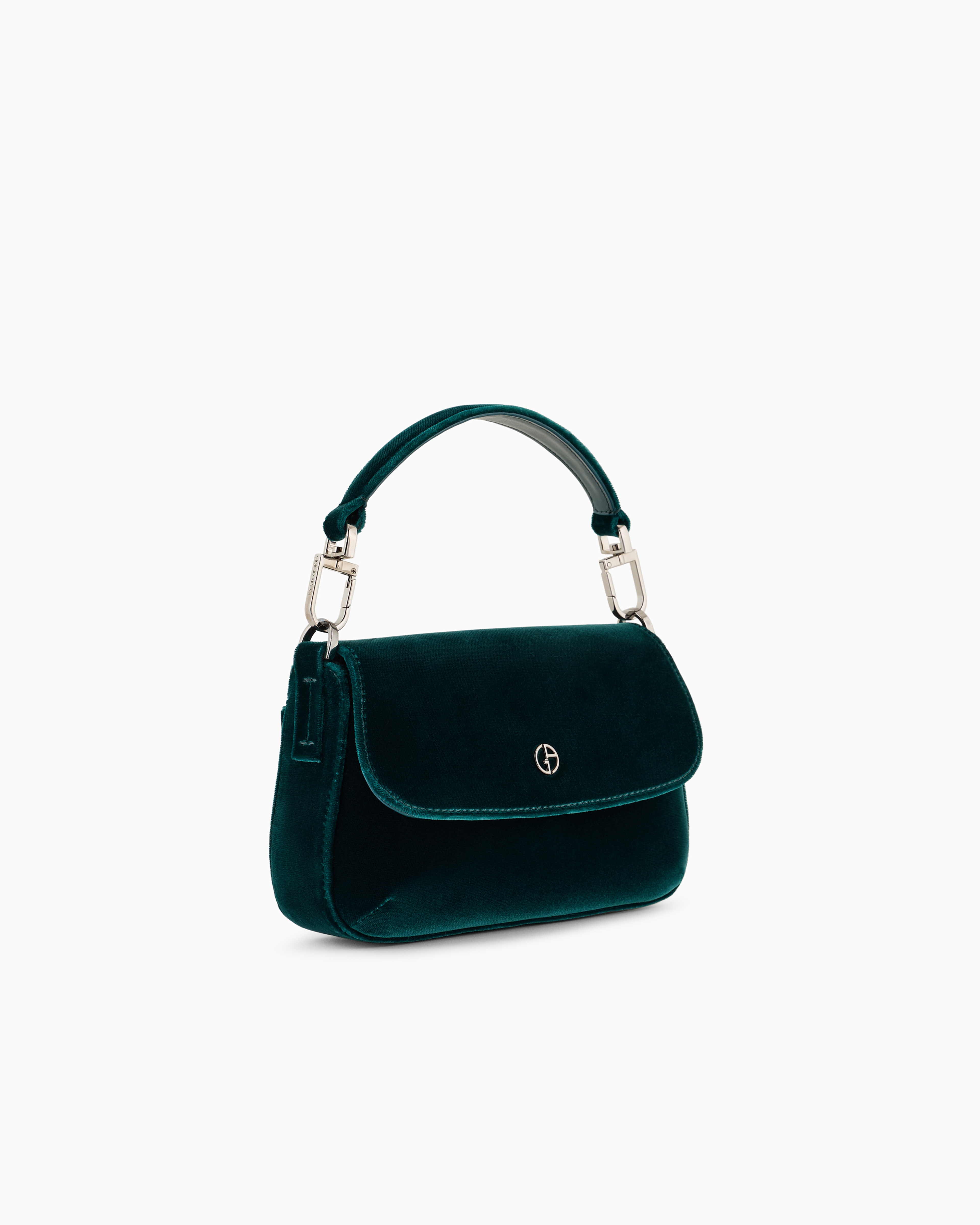 Giorgio Armani La Prima Soft Velvet Mini Handbag In Green