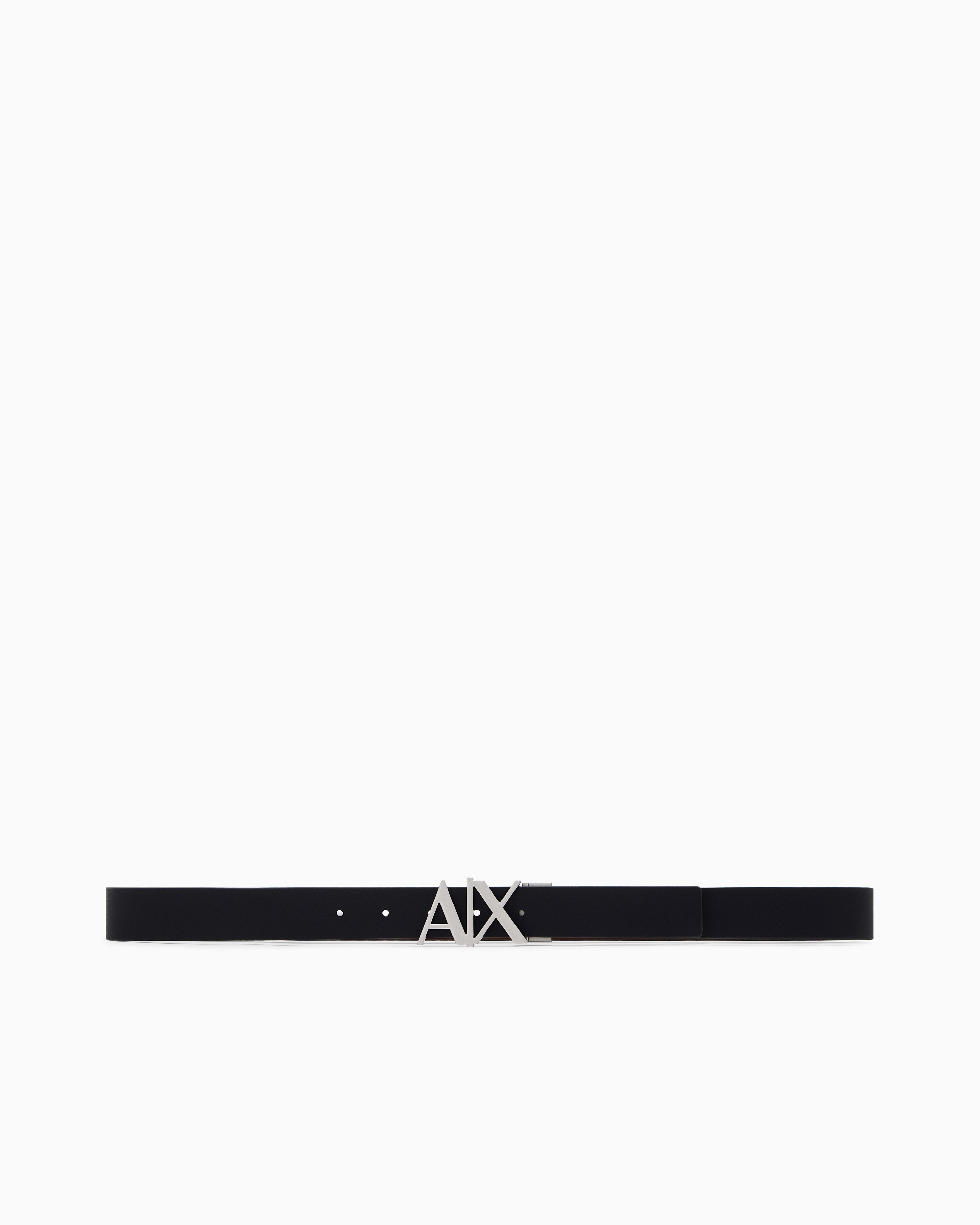 Armani Exchange - Double-sided leather belt, Man, Navy Blue, Size: