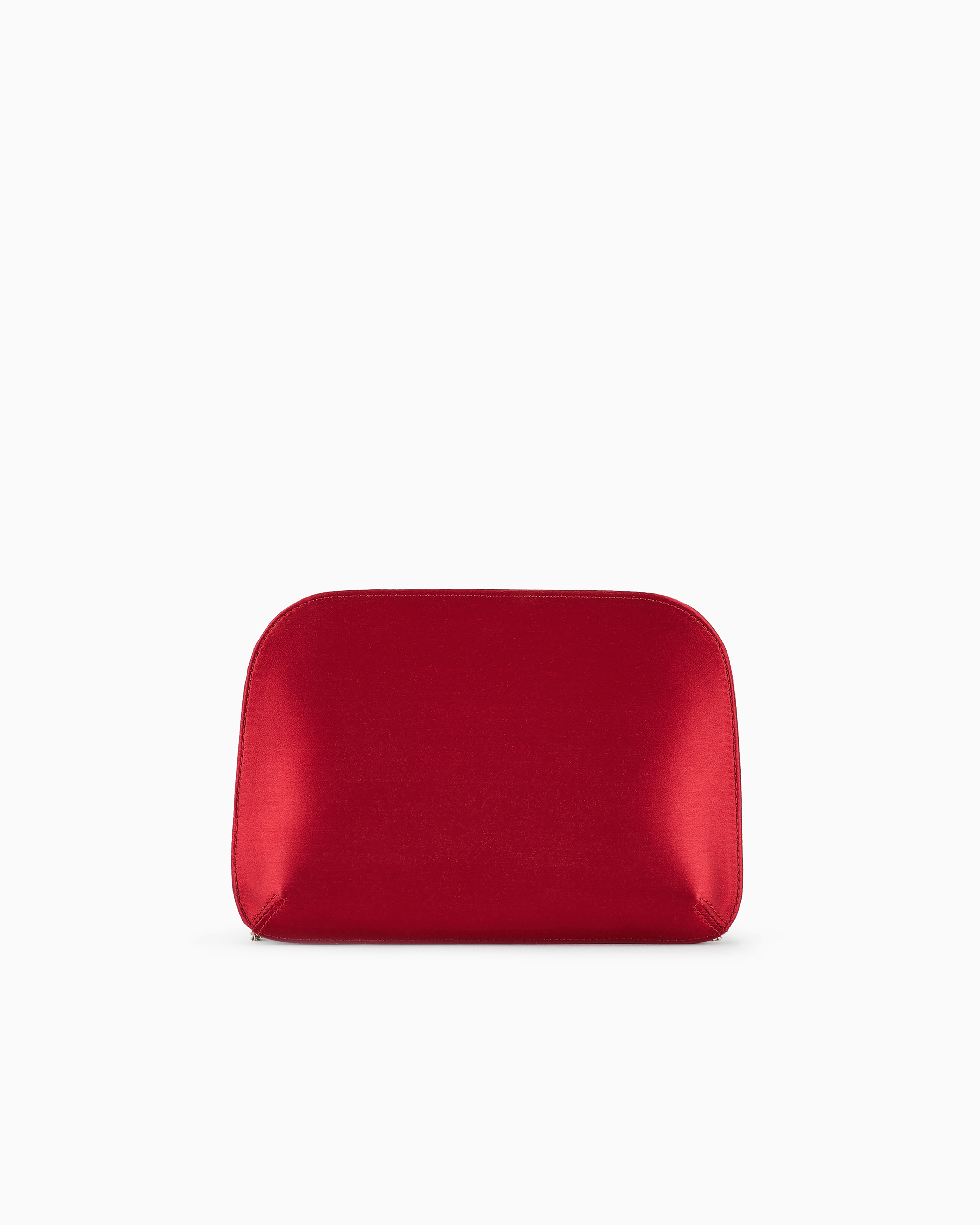 Giorgio Armani Satin La Prima Clutch Bag In Red