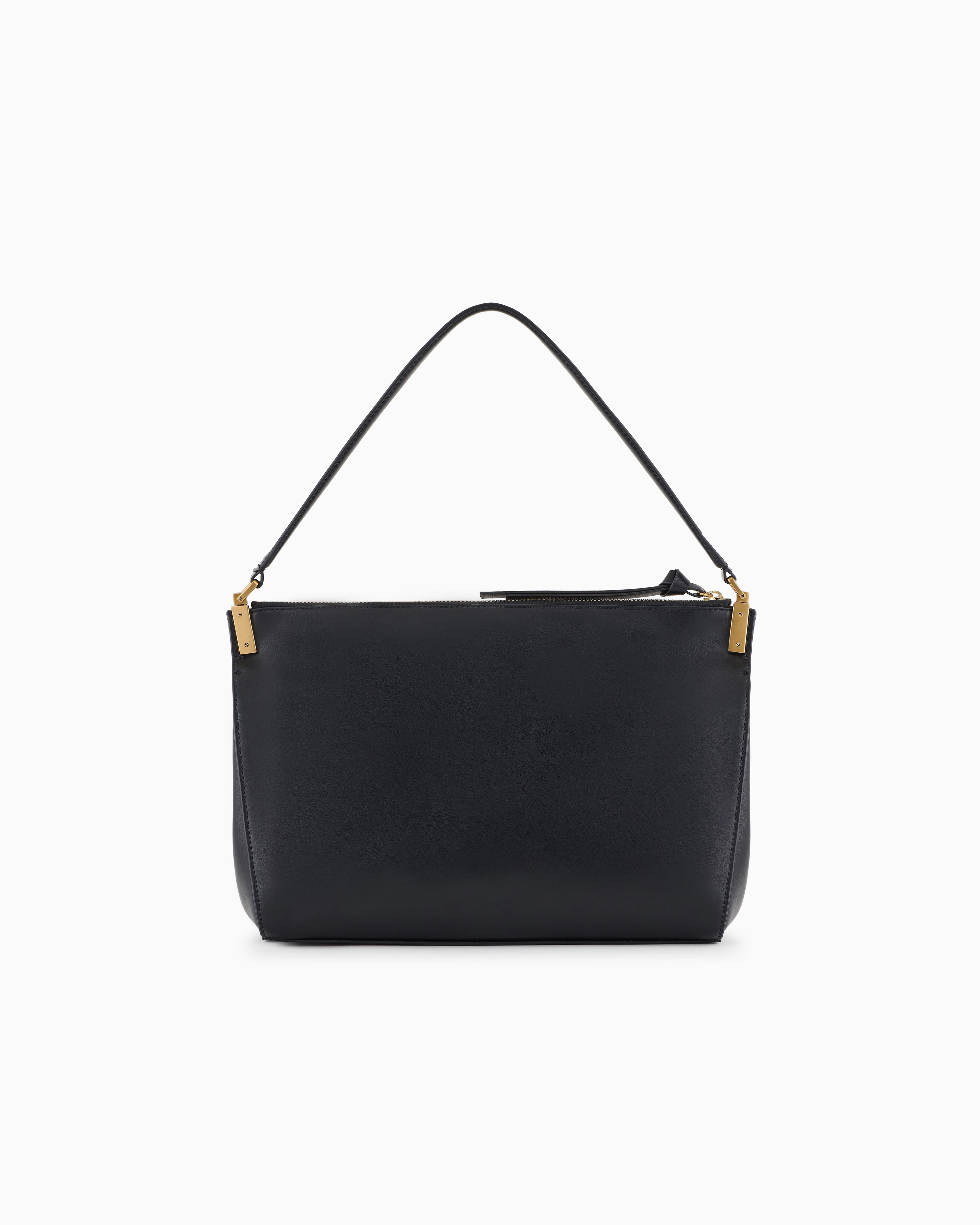 Emporio Armani - Medium handbag in smooth leather, Woman, Black, Size: TU