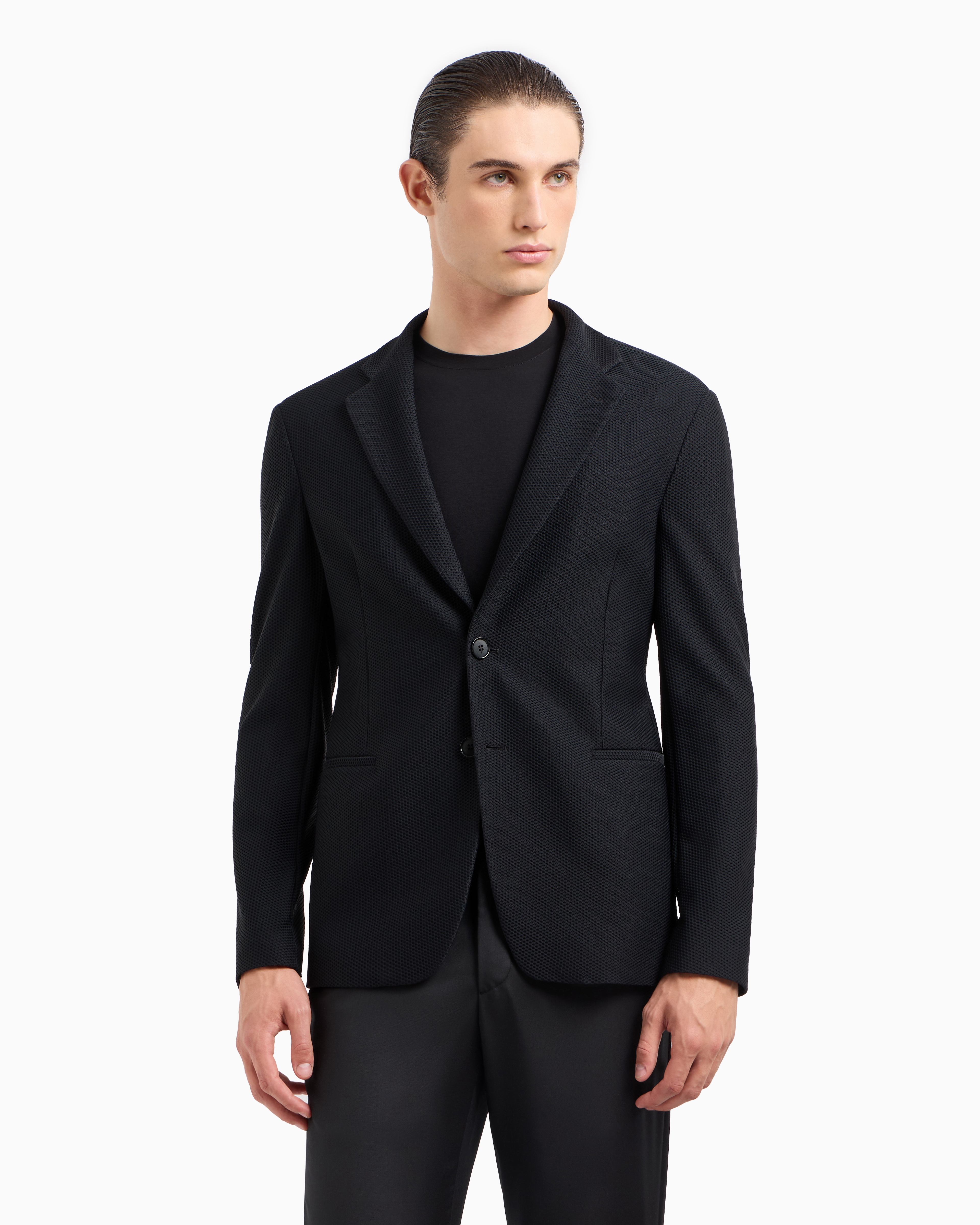 ボトムスその他 Giorgio Armani Single-Breasted Jacket In Technical Cady 9CGGG0AX_J0008_UC99_F_FW2025.jpg