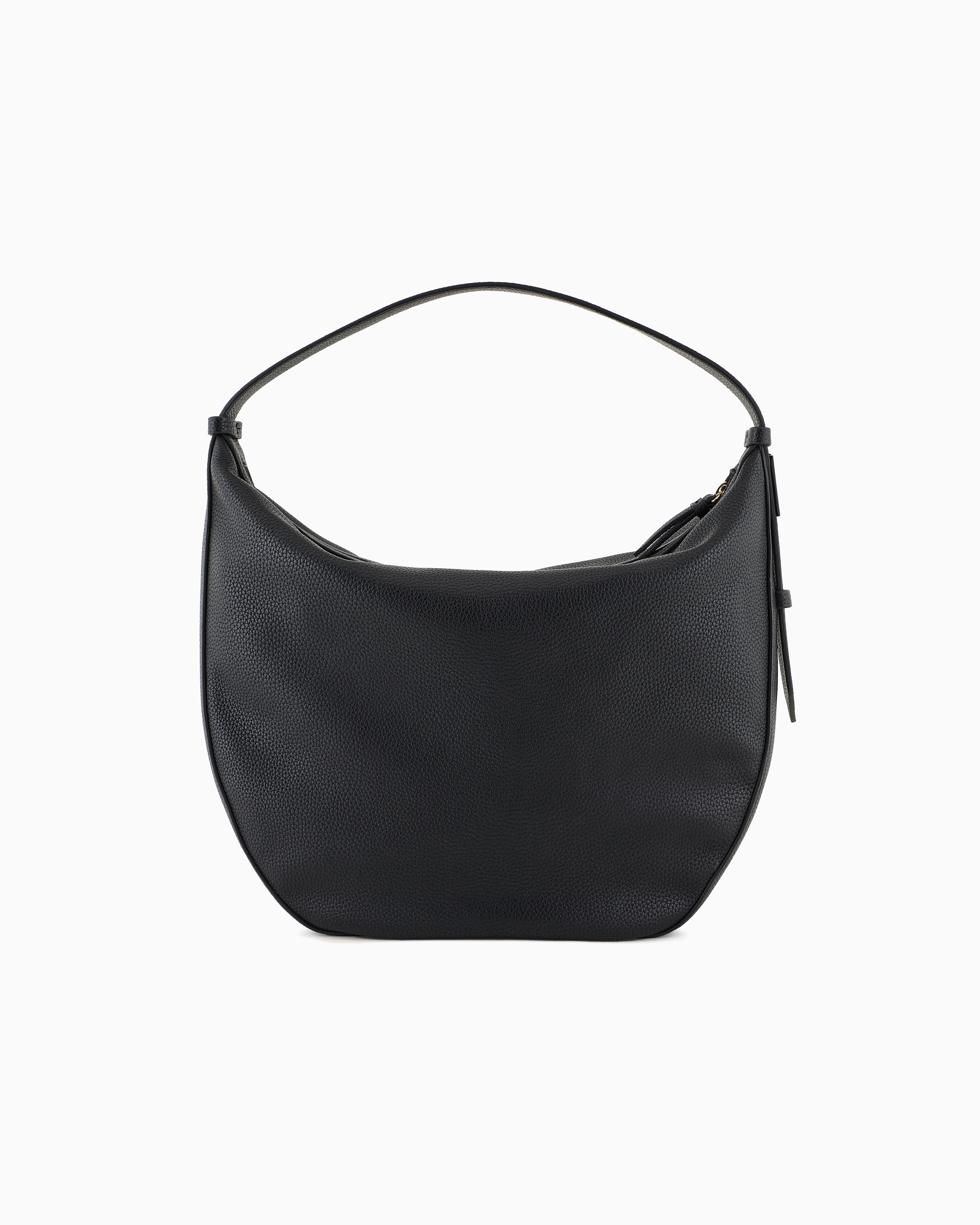 Armani Exchange - ASV Logo Hobo Shoulder Bag, Woman, Black, Size: TU