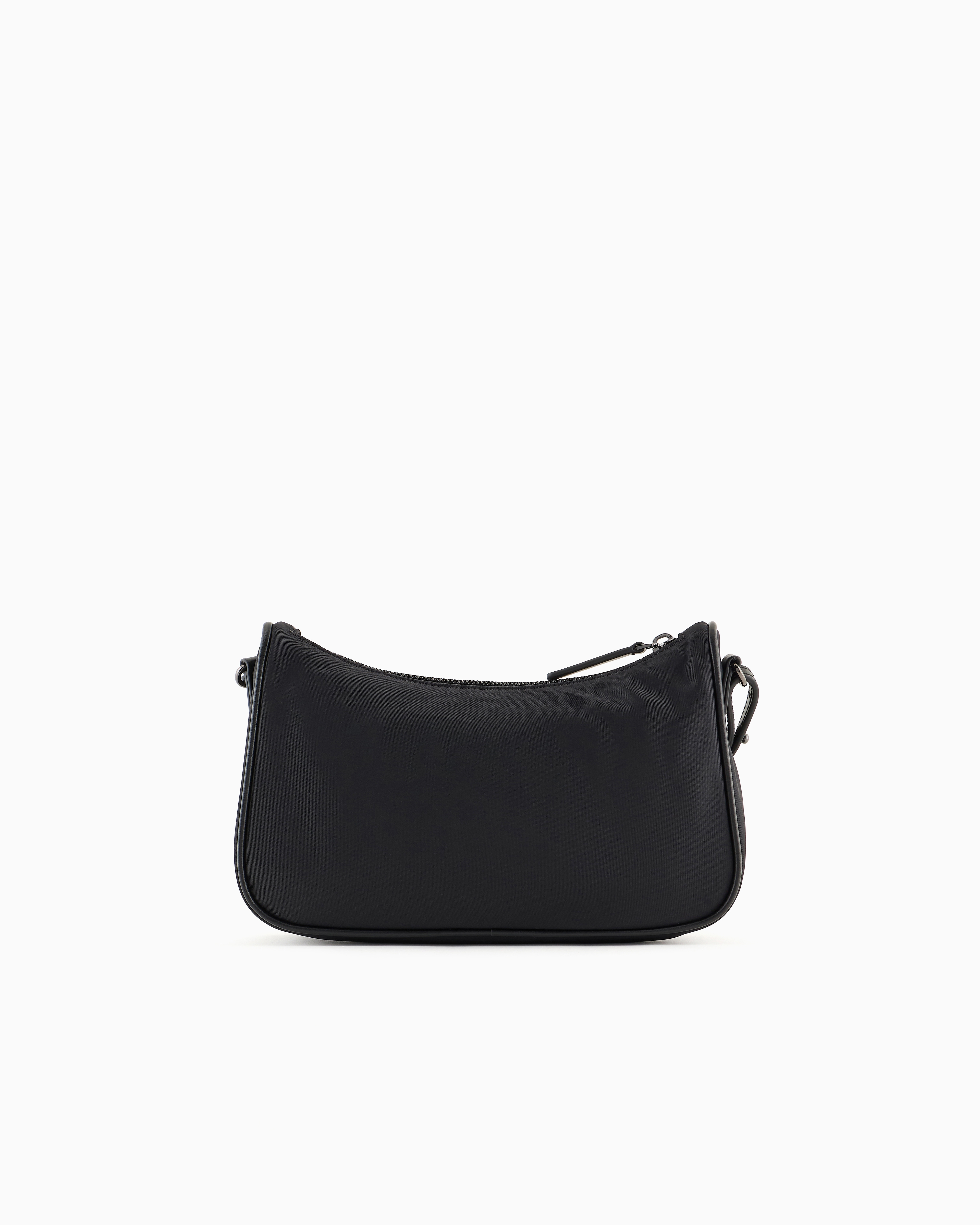Emporio Armani - ASV recycled-nylon shoulder bag, Man, Black, Size: TU