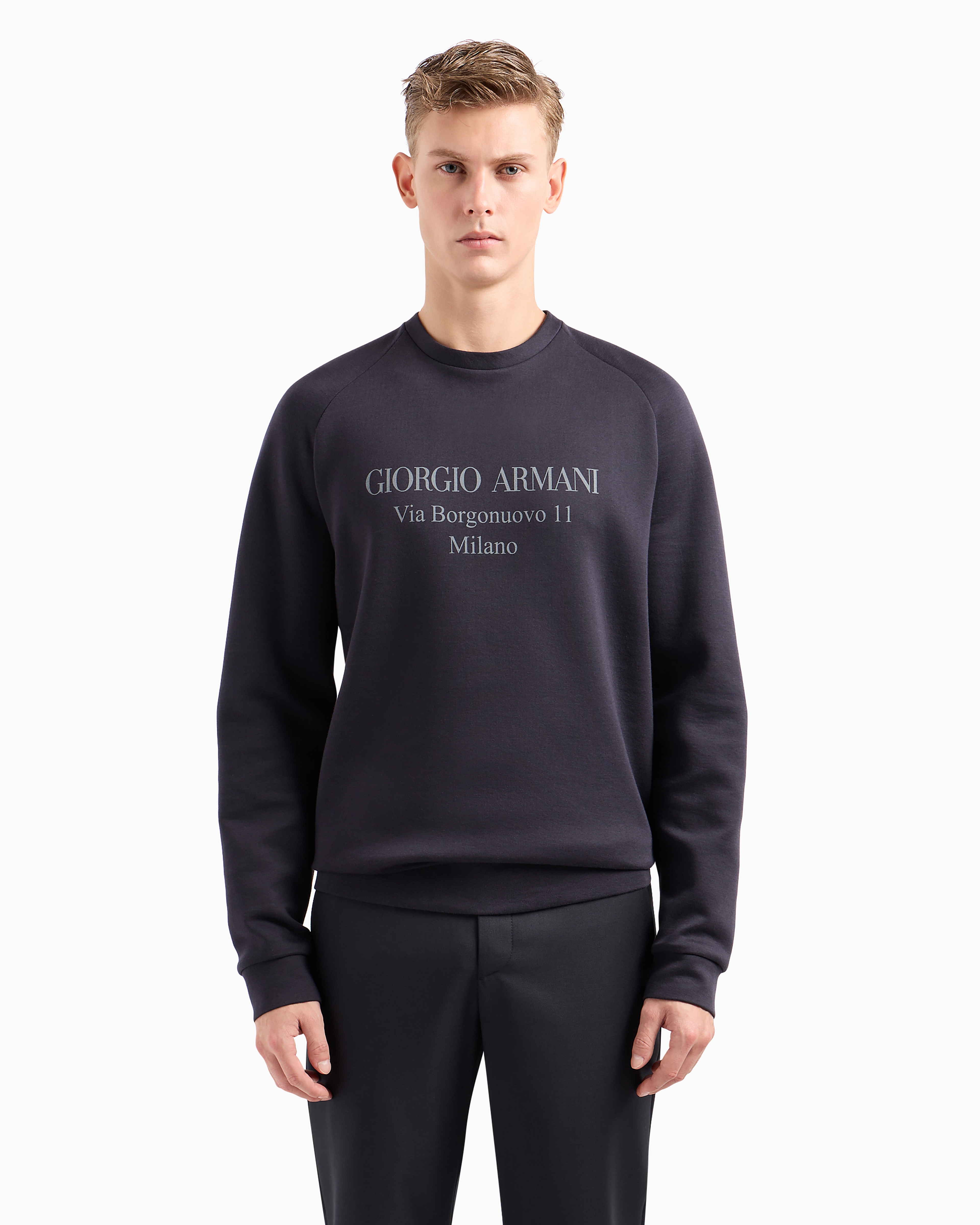 ■Giorgio Armani■Borgonuovo II コットンジャージー Tシャツ Borgonuovo 11 クルーネックTシャツ ピマコットンジャージー