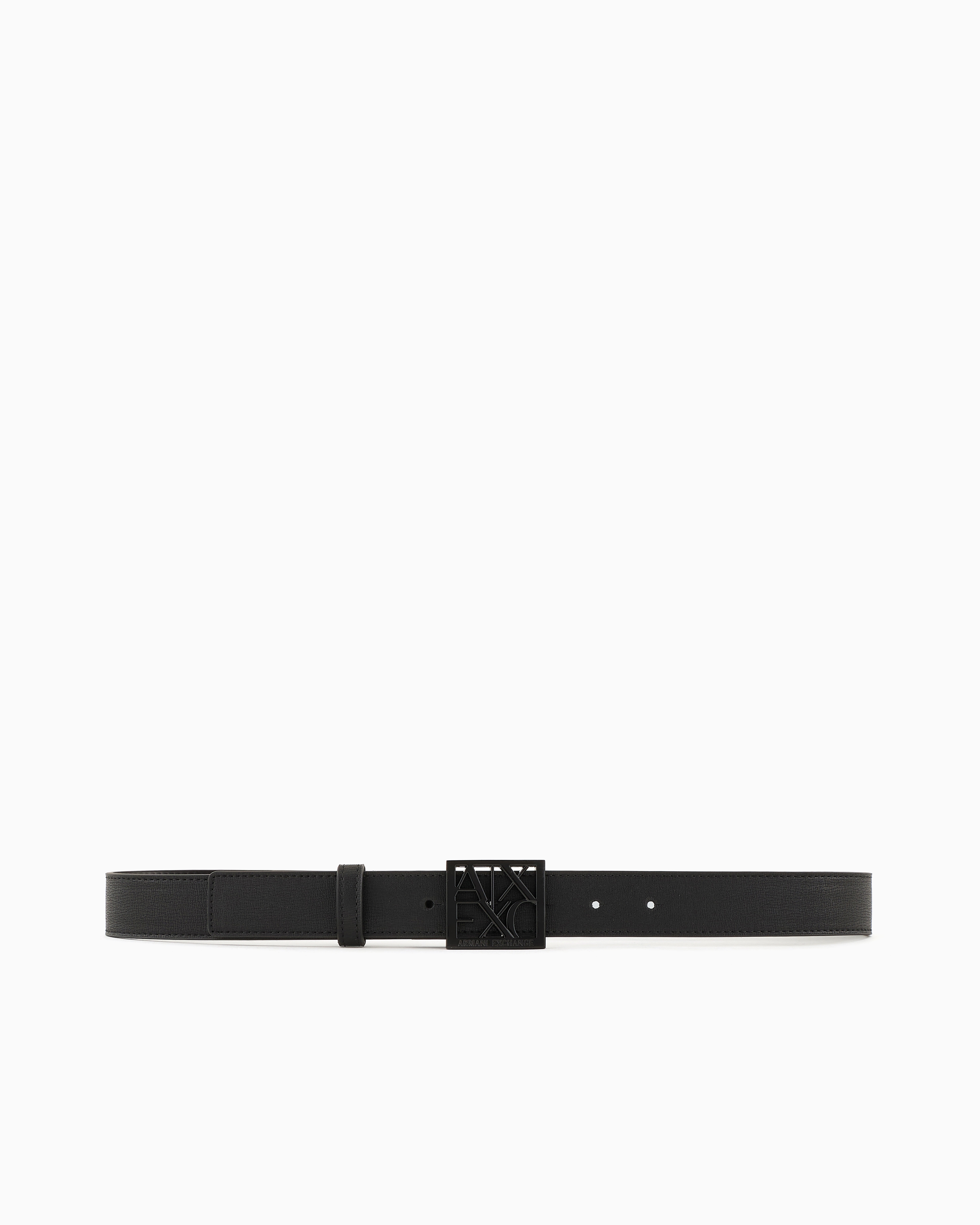 Armani Exchange - Belt with square logo, Woman, Black, Size: