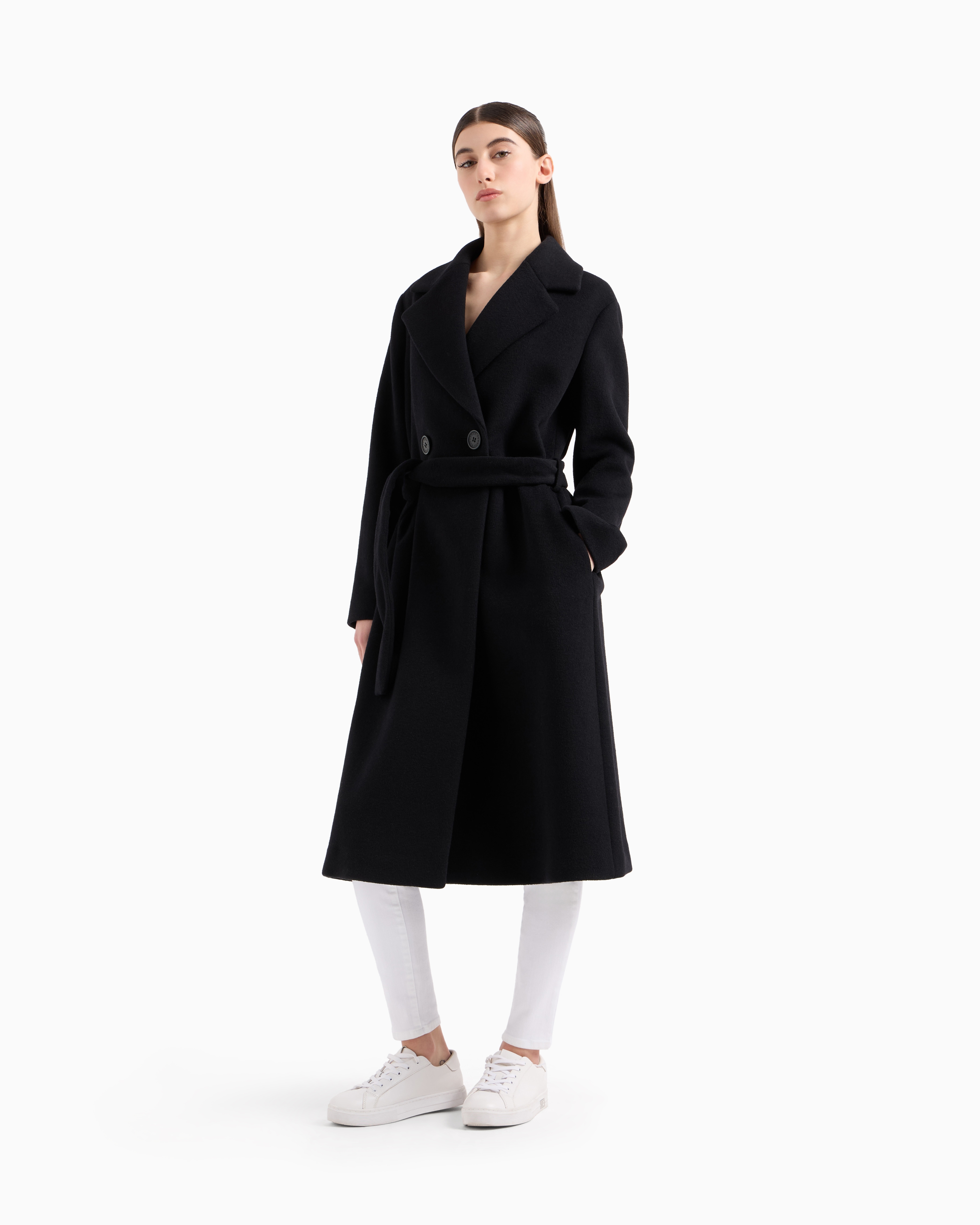 Armani Exchange - Coats, Woman, Black, Size: