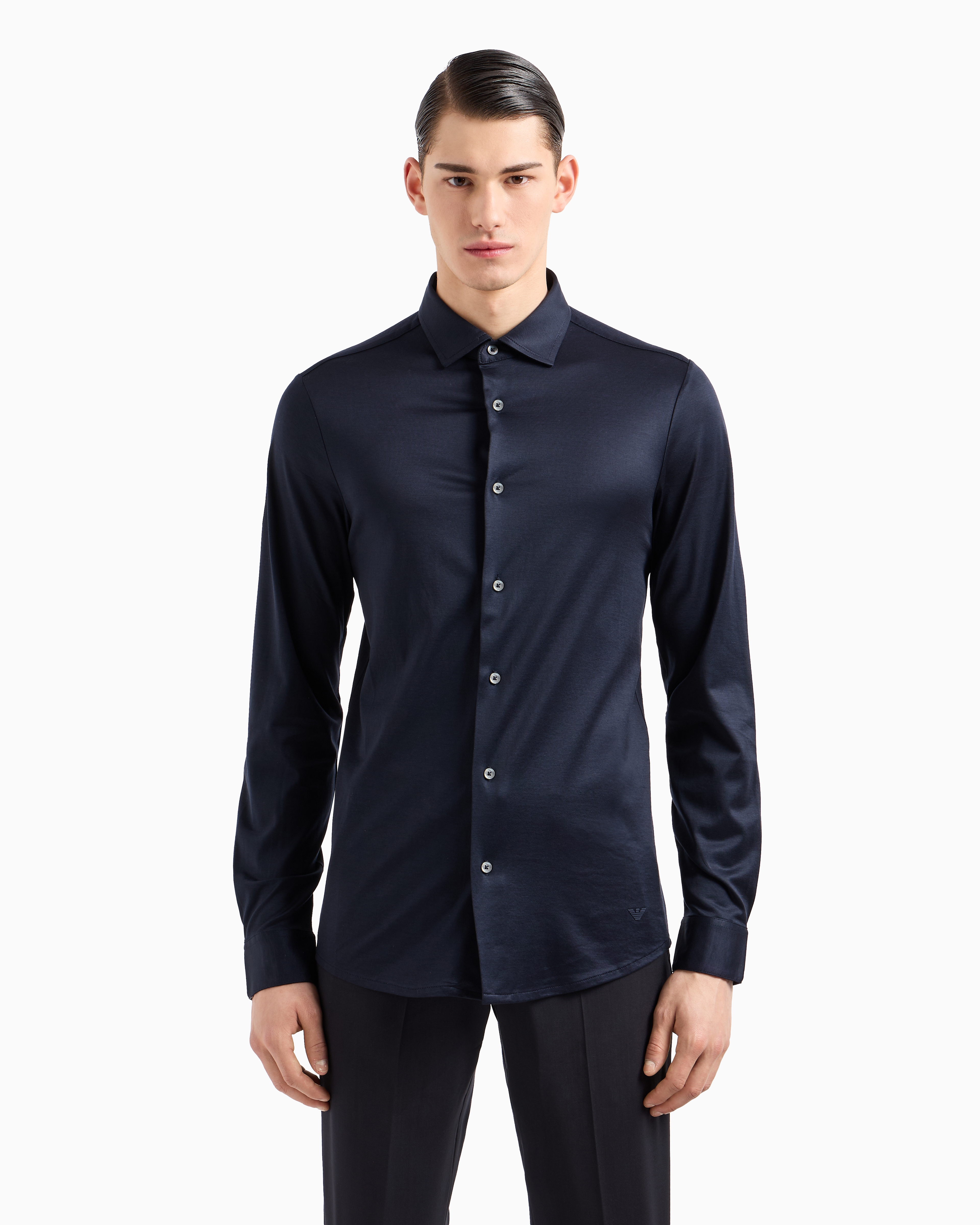 シャツ EMPORIO ARMANI Men Long Tops 8N1CG11JUVZ0920 BLUE Emporio Armani Sweatshirt Hoodie Man Blue 3Z1M721J05Z 933 Sz