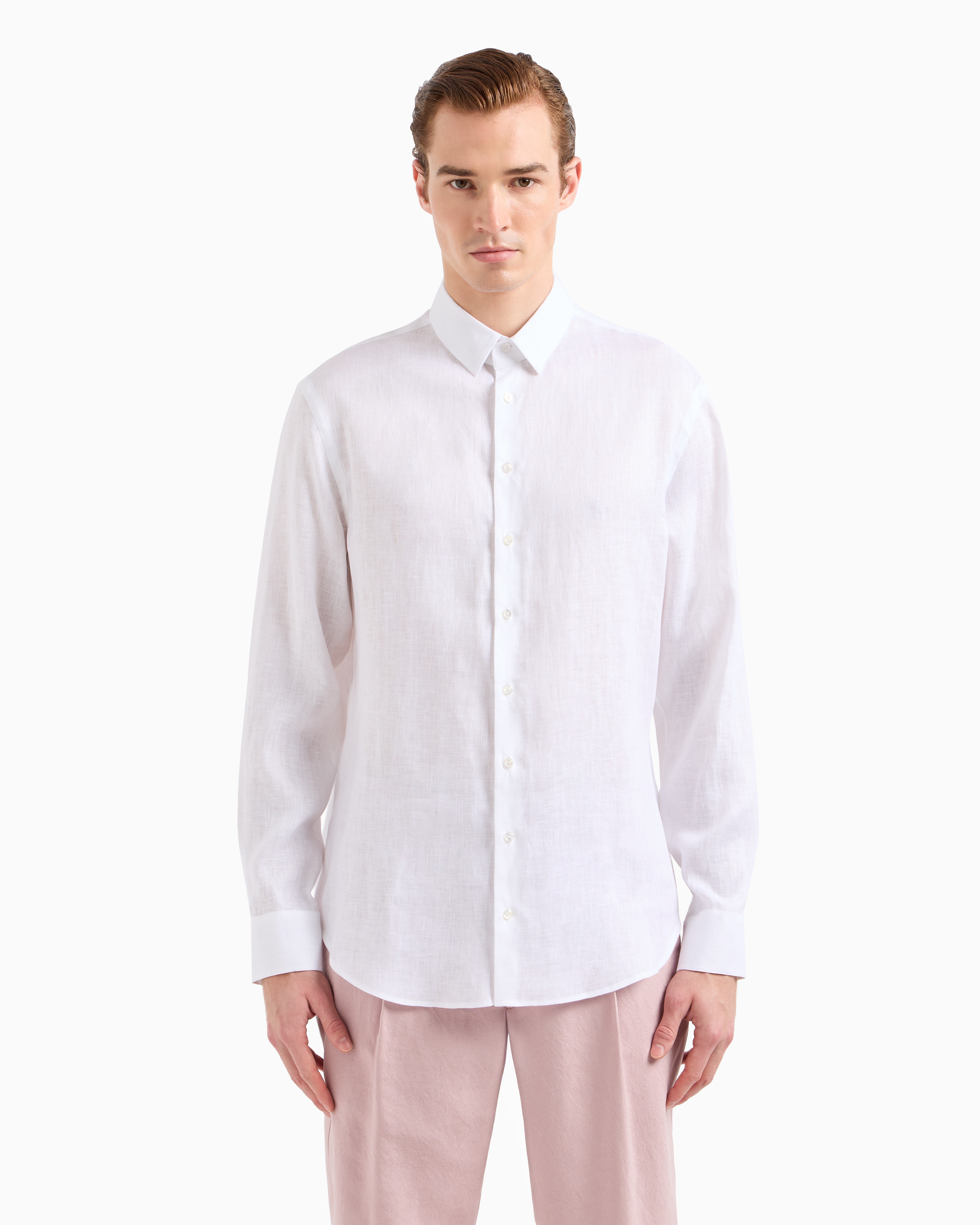 Tシャツ・カットソー GIORGIO ARMANI Men Tops GM001085 TE10629 U0002 OPTICAL WHITE Cotton interlock crew-neck T-shirt | Giorgio Armani