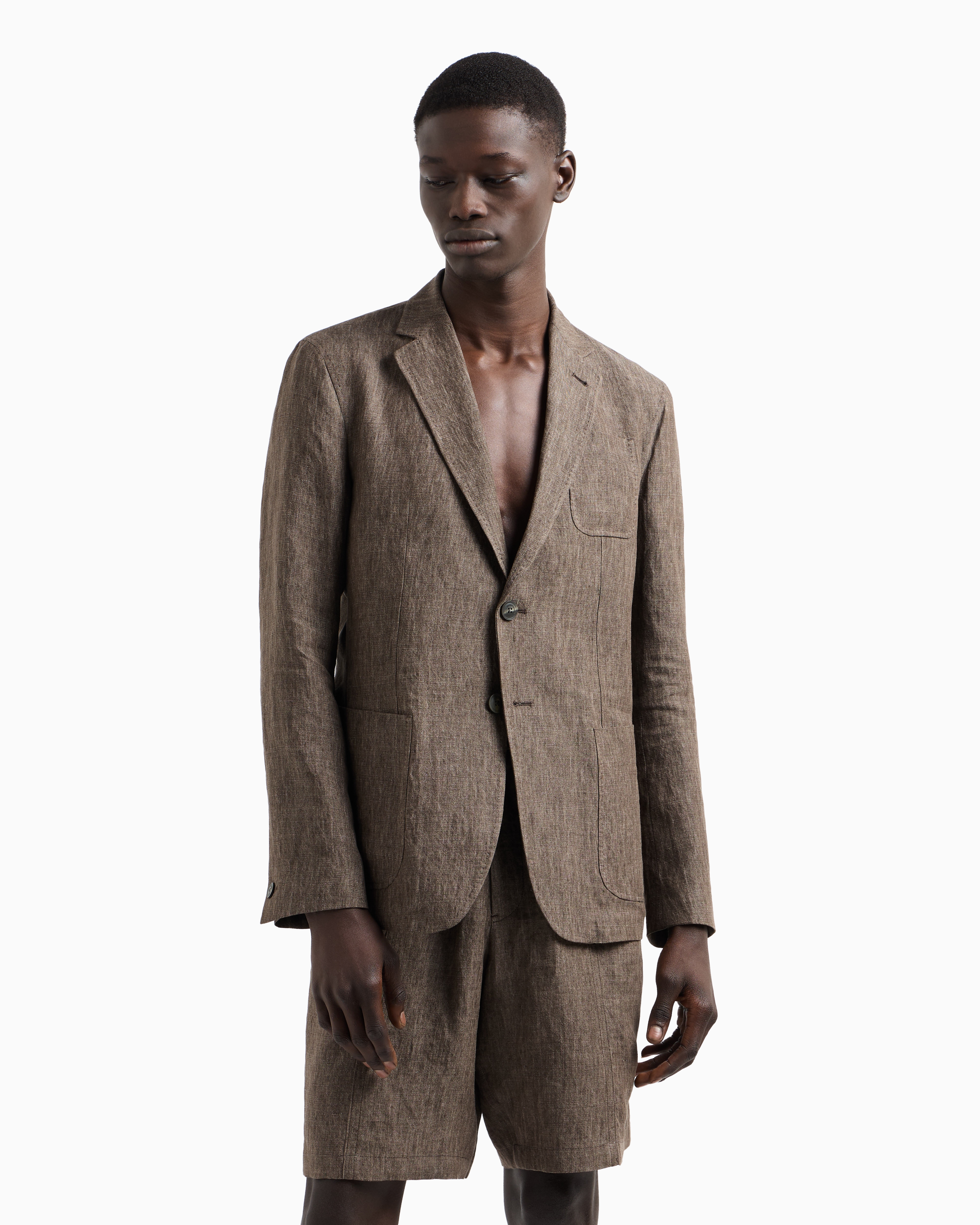 Girorgio Armani フード付ダブルブレストベルベットジャケット Girorgio Armani フード付ダブルブレストベルベットジャケット