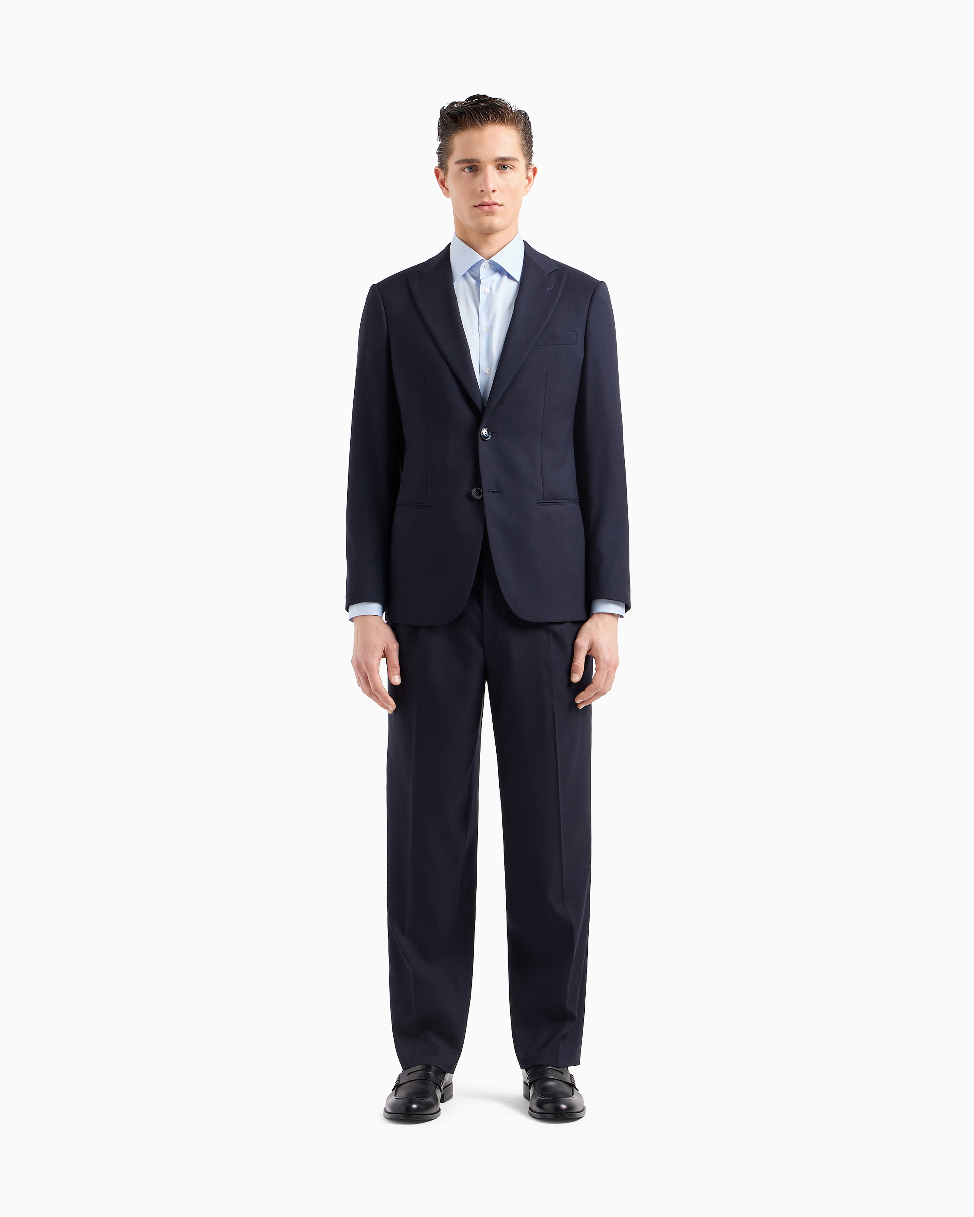 Single-breasted Soho Line suit in double stretch wool