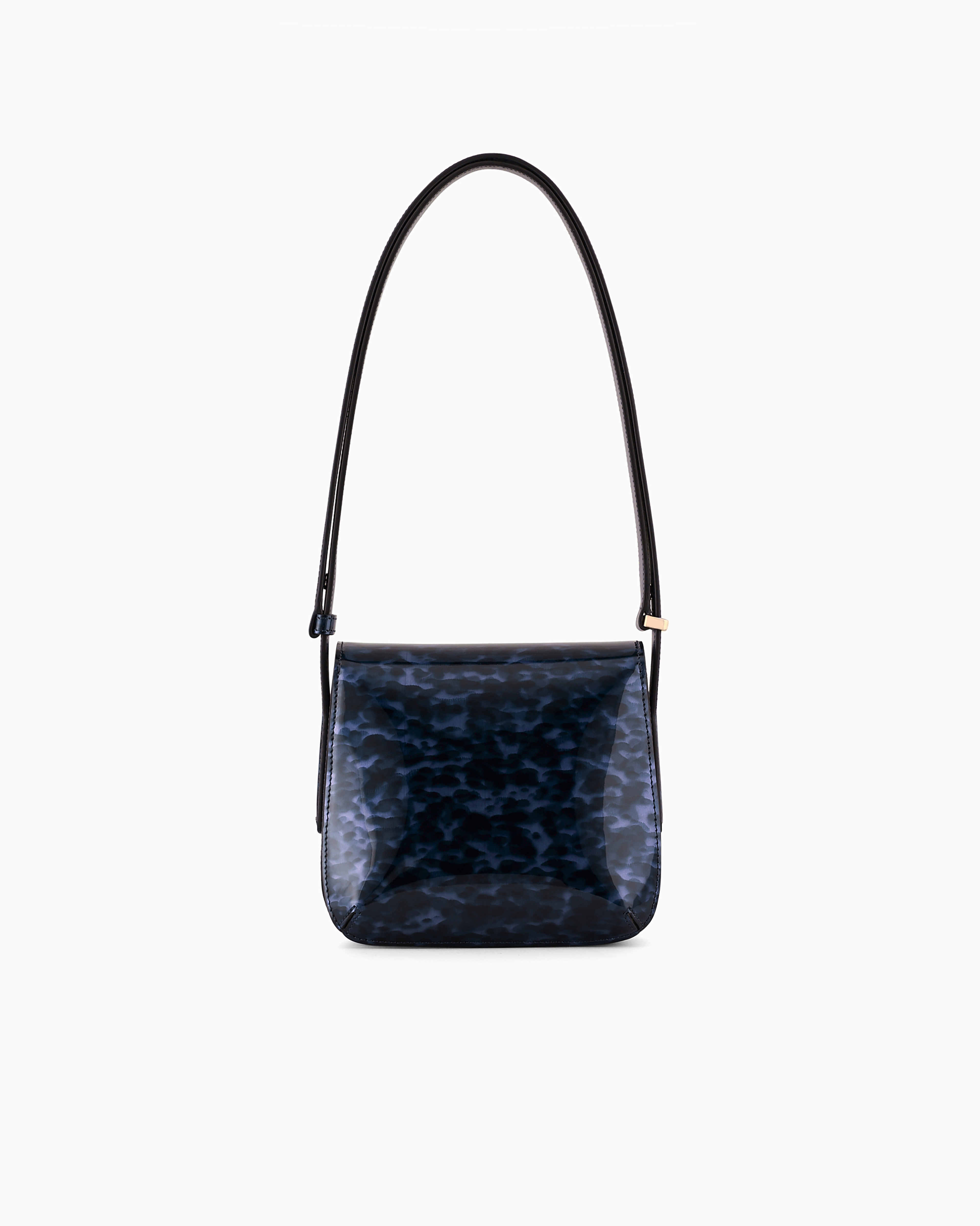 Giorgio Armani La Prima Bag In Tortoiseshell Patent Leather In Blue