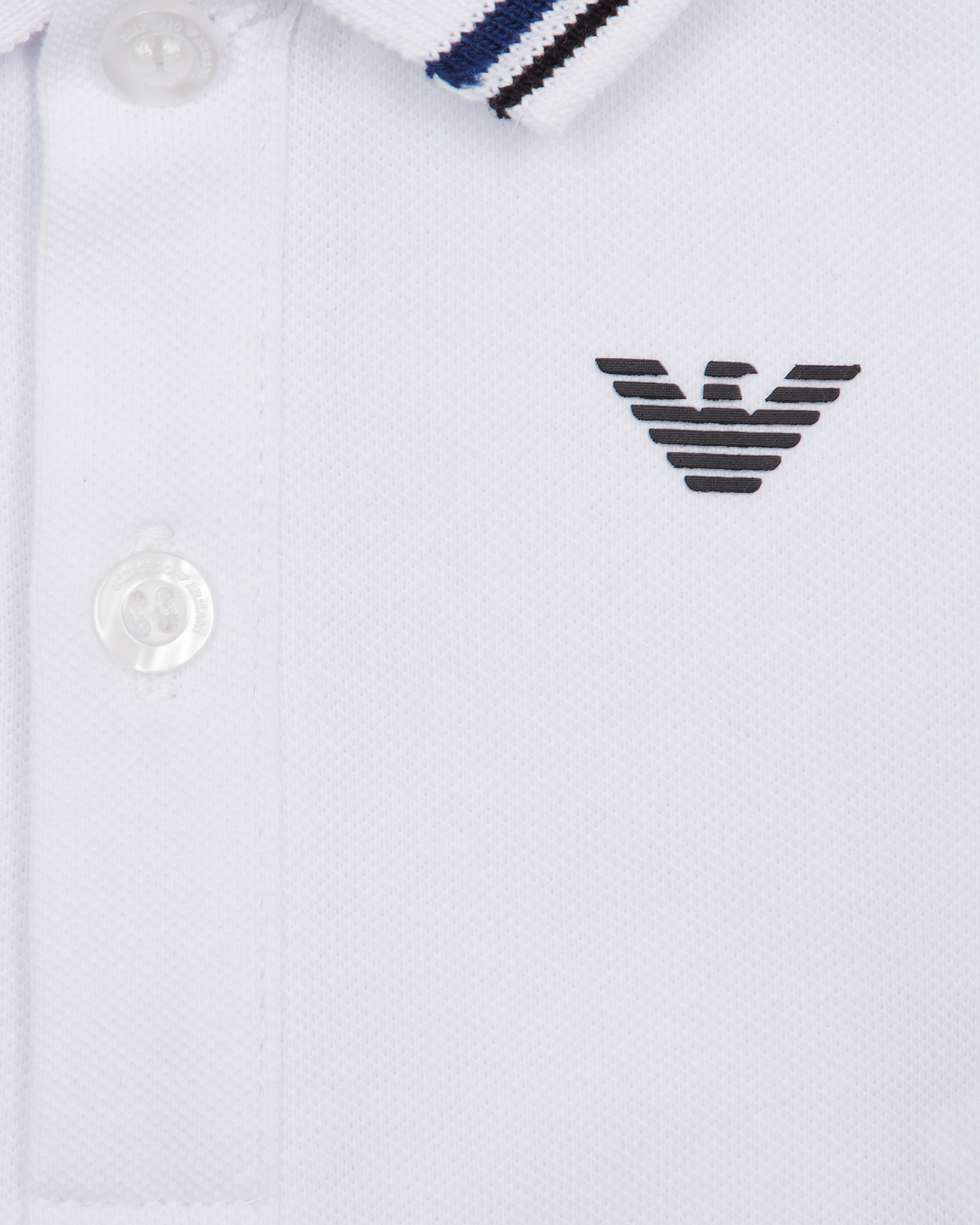 【即日配送！！】EMPORIO ARMANI ストライプポロシャツ ポロシャツ ストレッチピケ素材 ストライプトリム | Emporio Armani