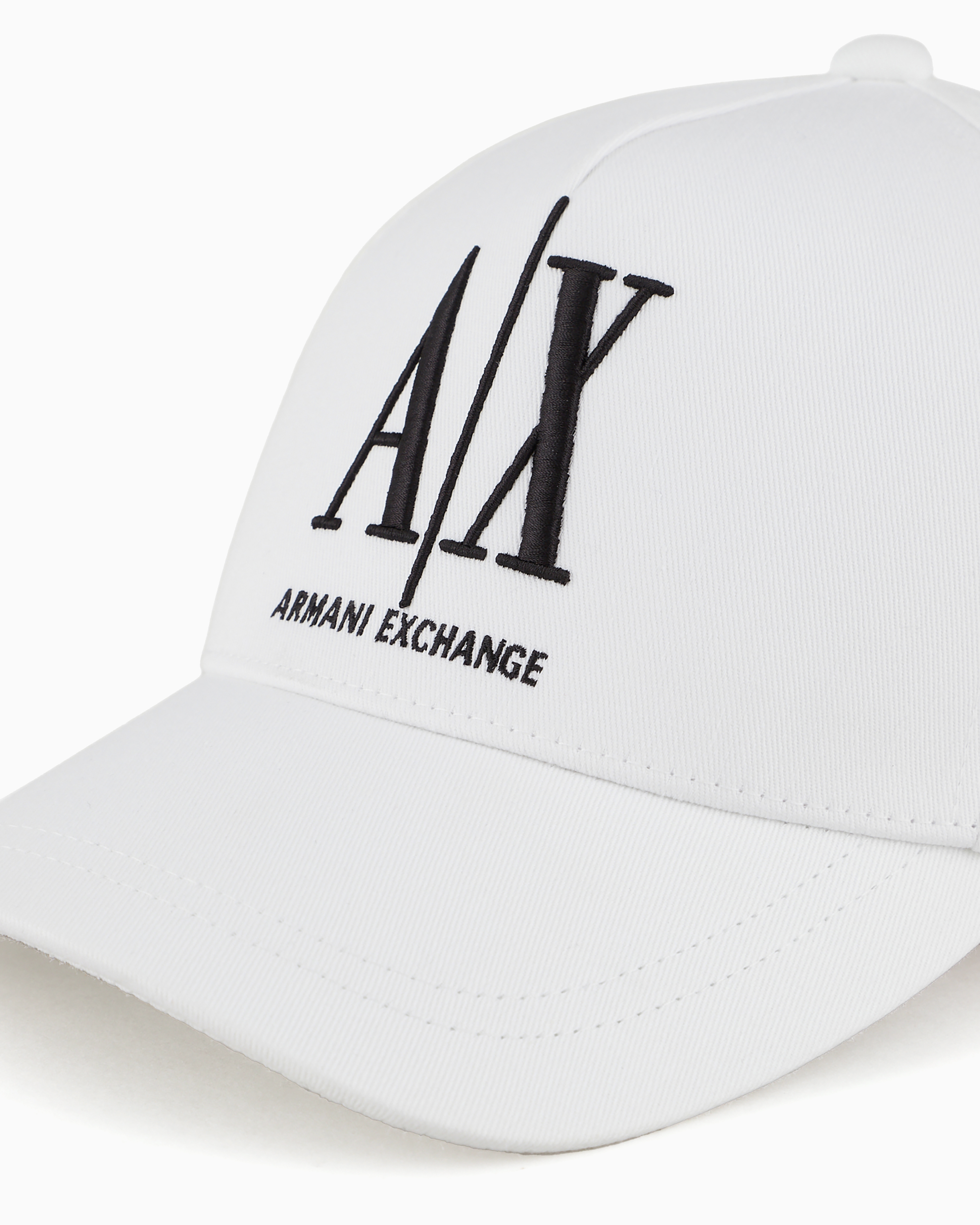 Armani Exchange - Icon Project Visor Hat, Woman, White, Size: TU