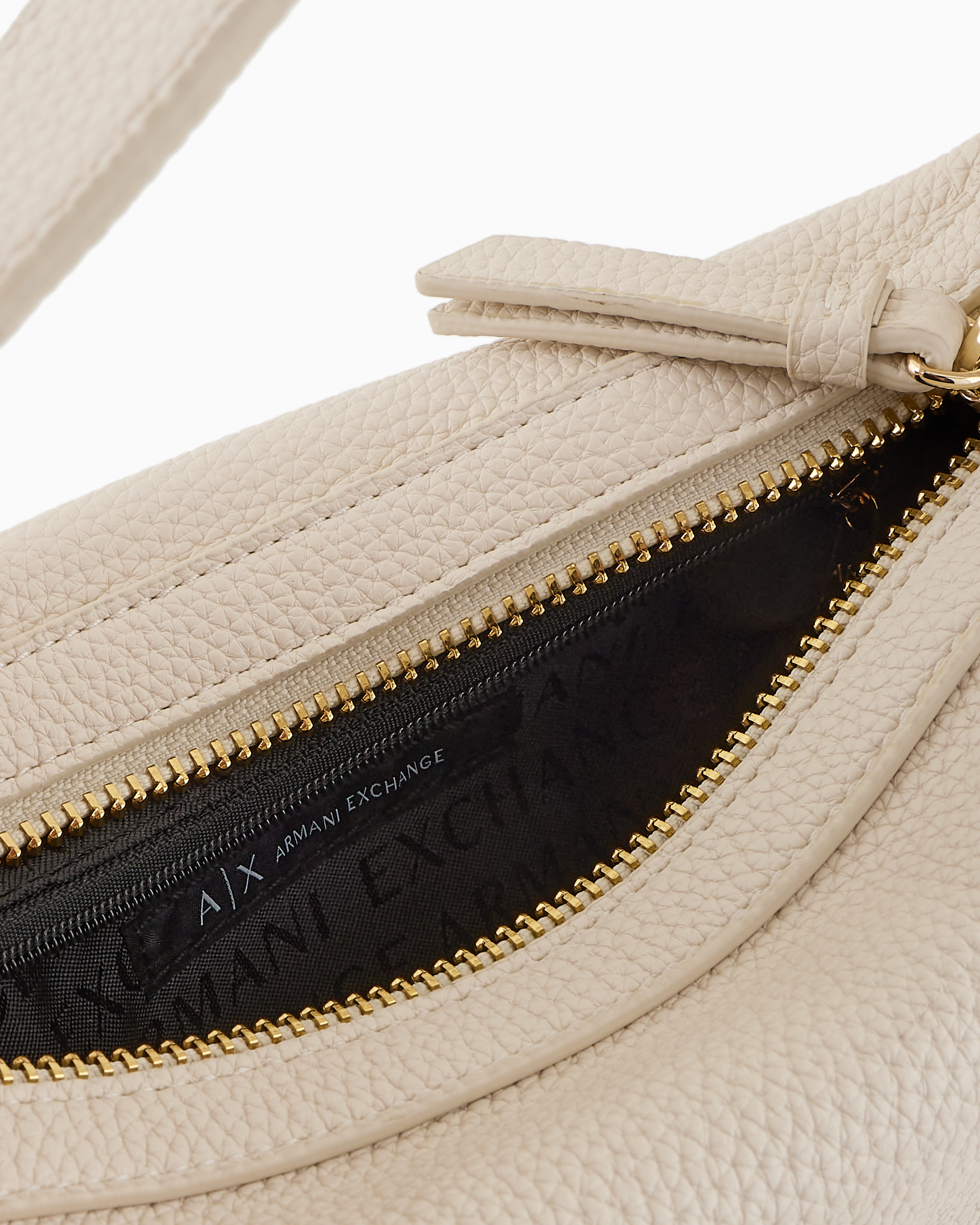 Armani Exchange - ASV Logo Handbag, Woman, White, Size: TU