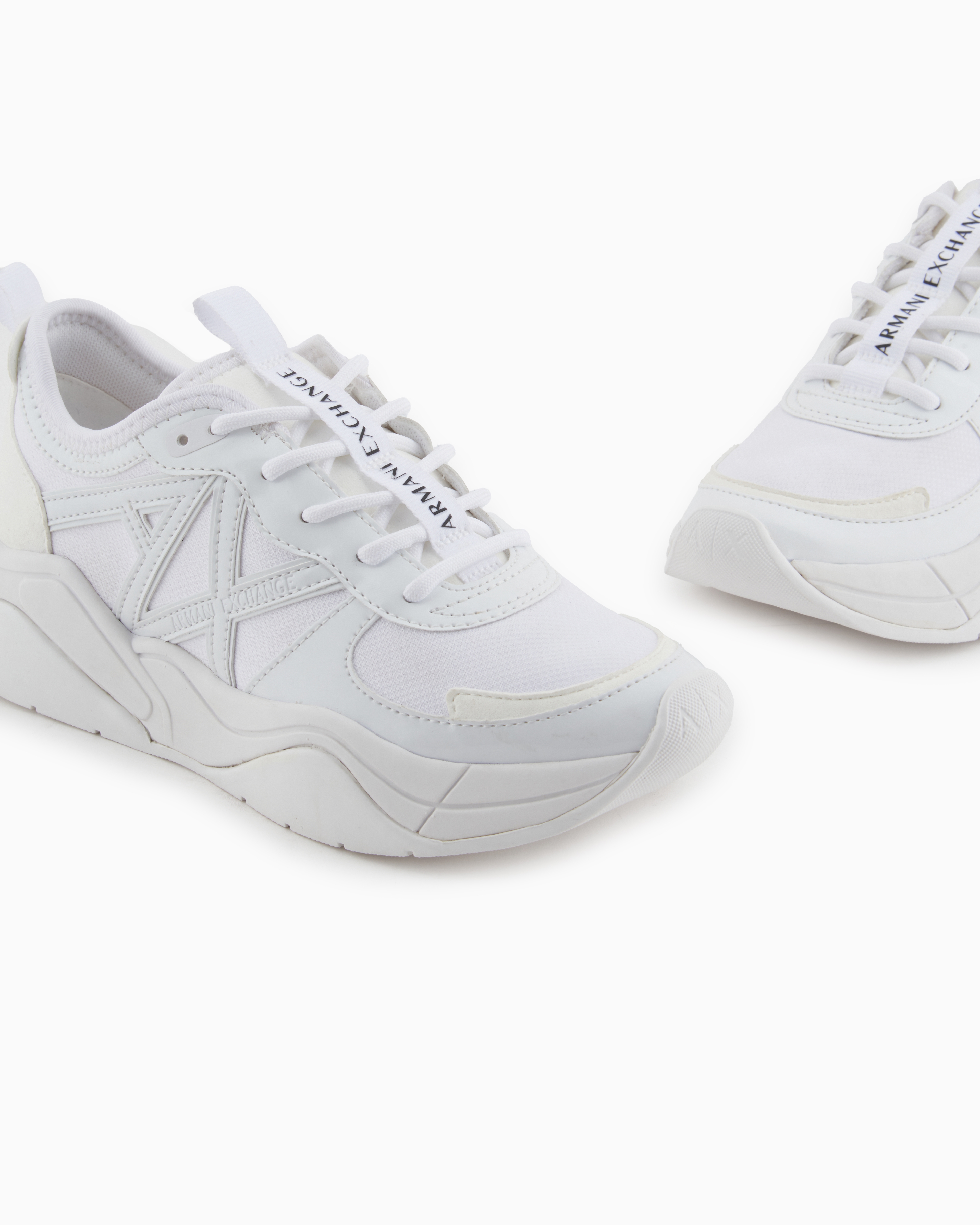 Armani Exchange - Chunky sneakers with logo, Woman, White, Size:
