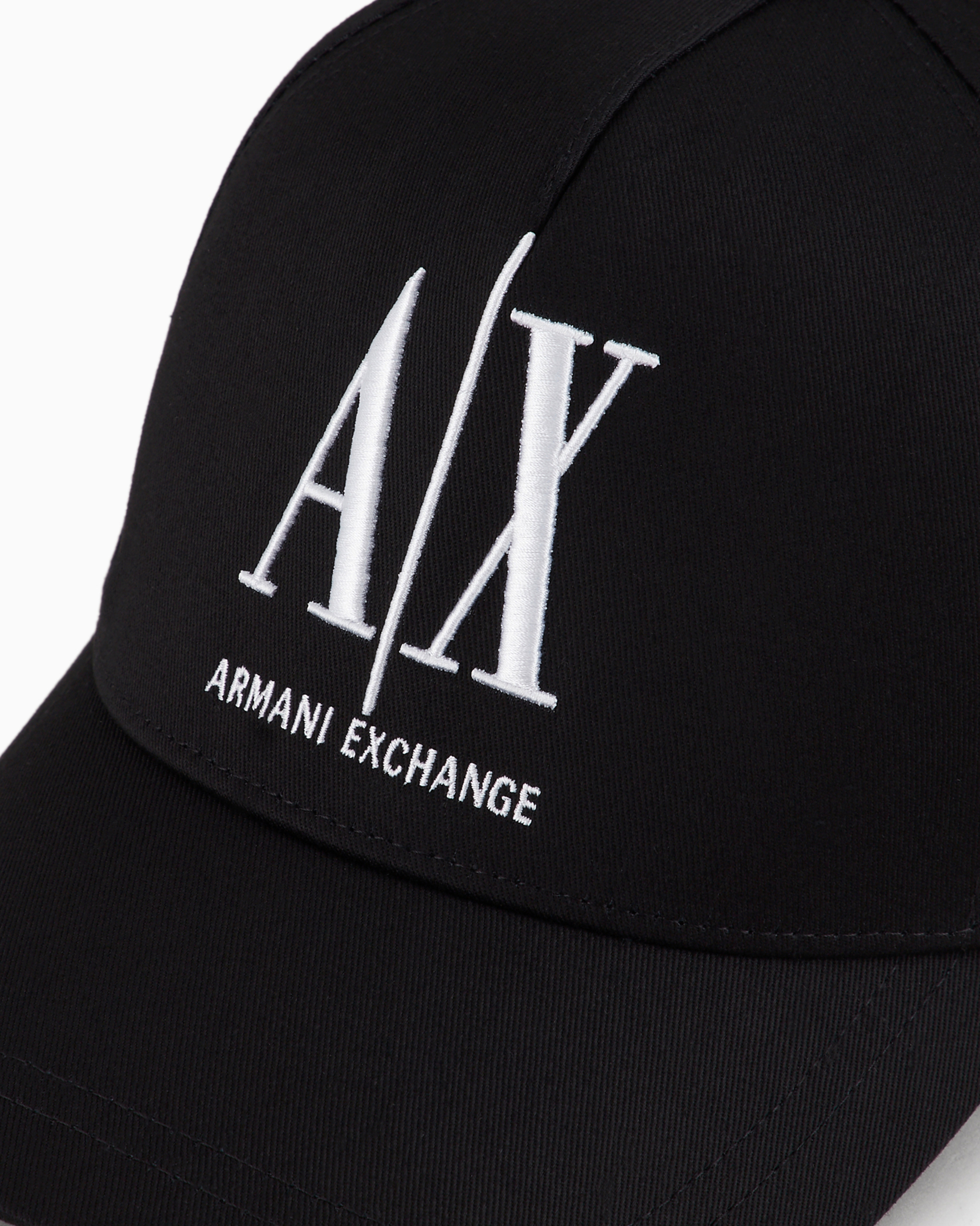 Armani Exchange - Icon Project Visor Hat, Woman, Black, Size: TU