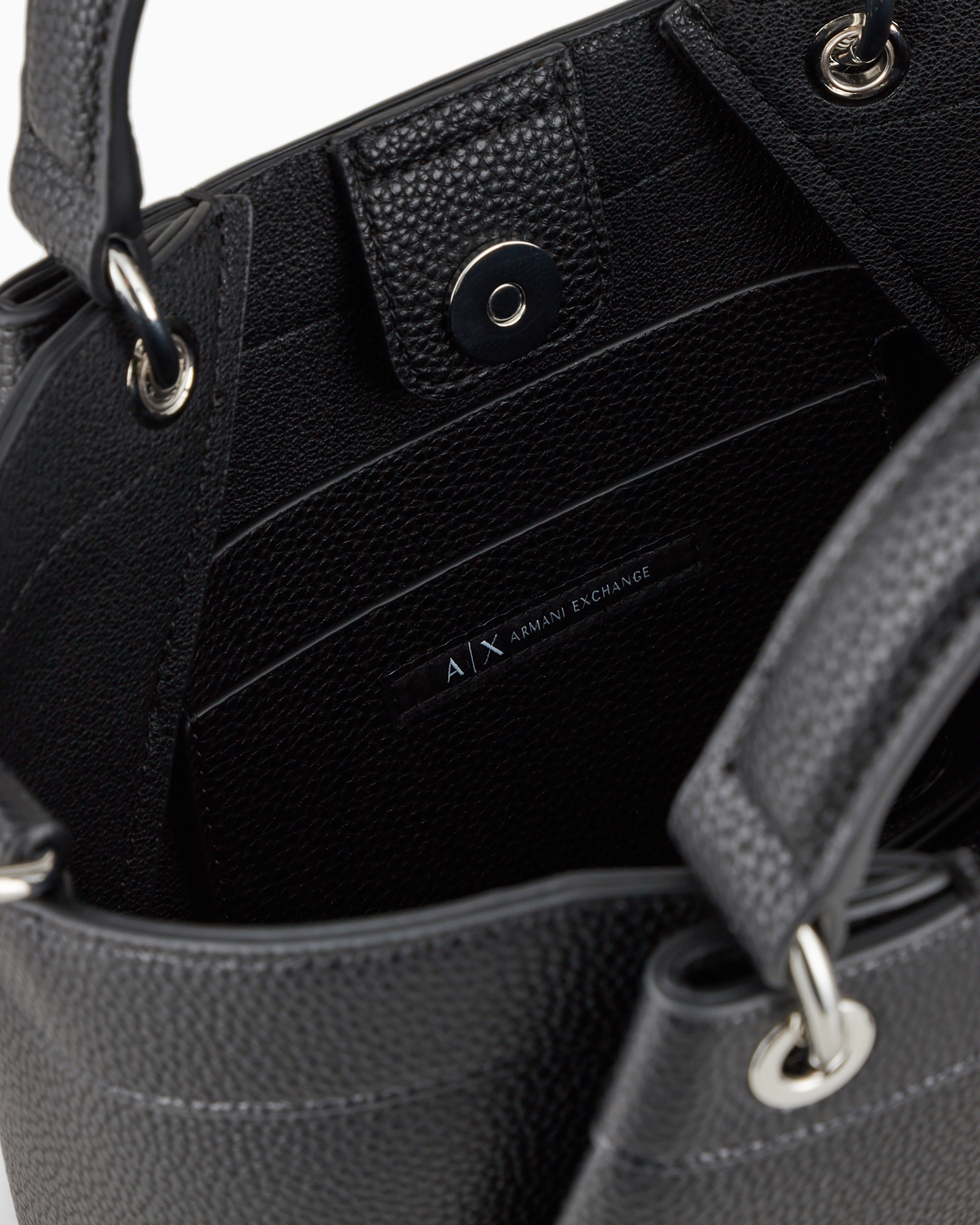 Armani Exchange - Small handbag with degradè shoulder strap, Woman, Black, Size: TU