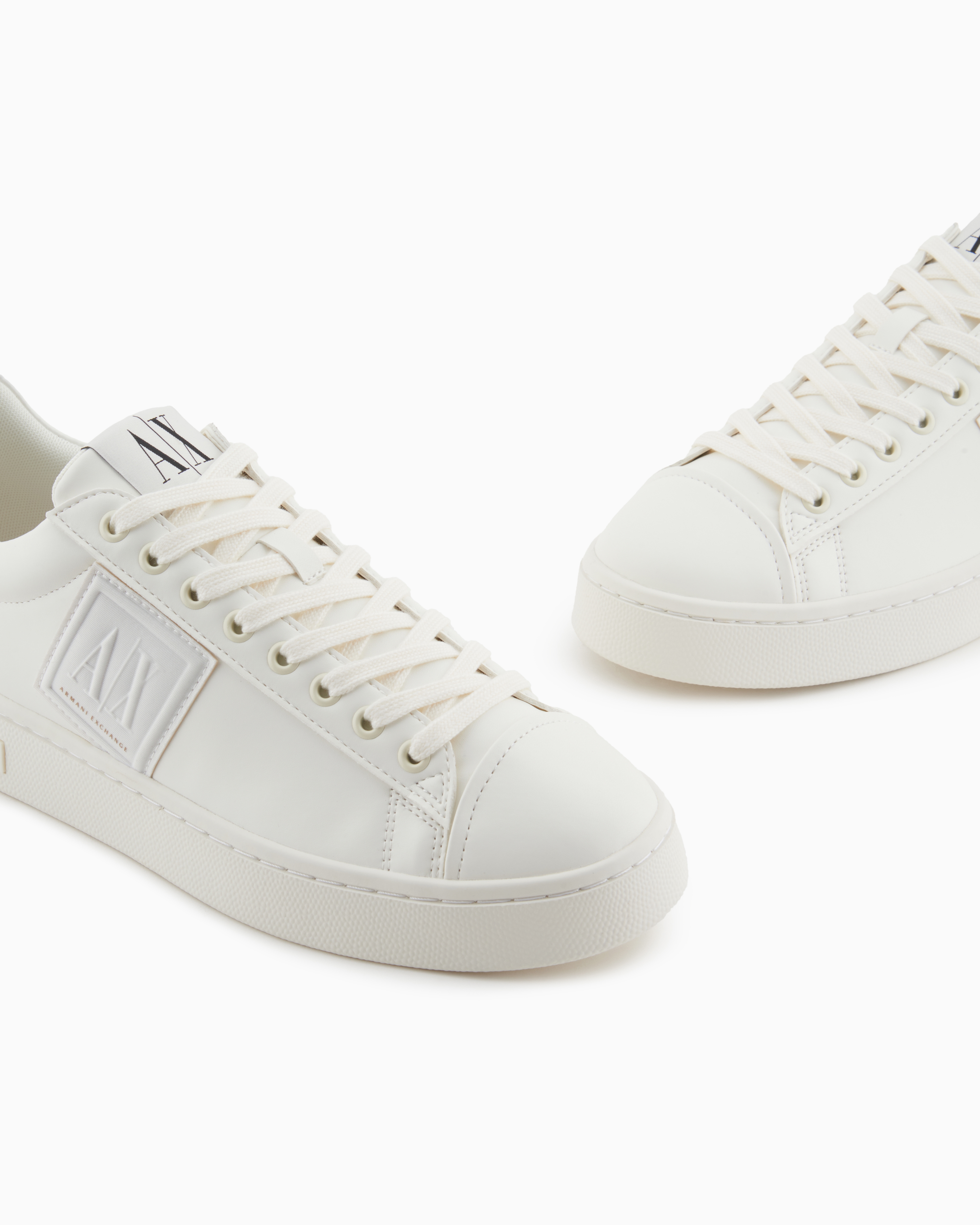 Armani Exchange - Sneakers with logo patch, Man, White, Size: