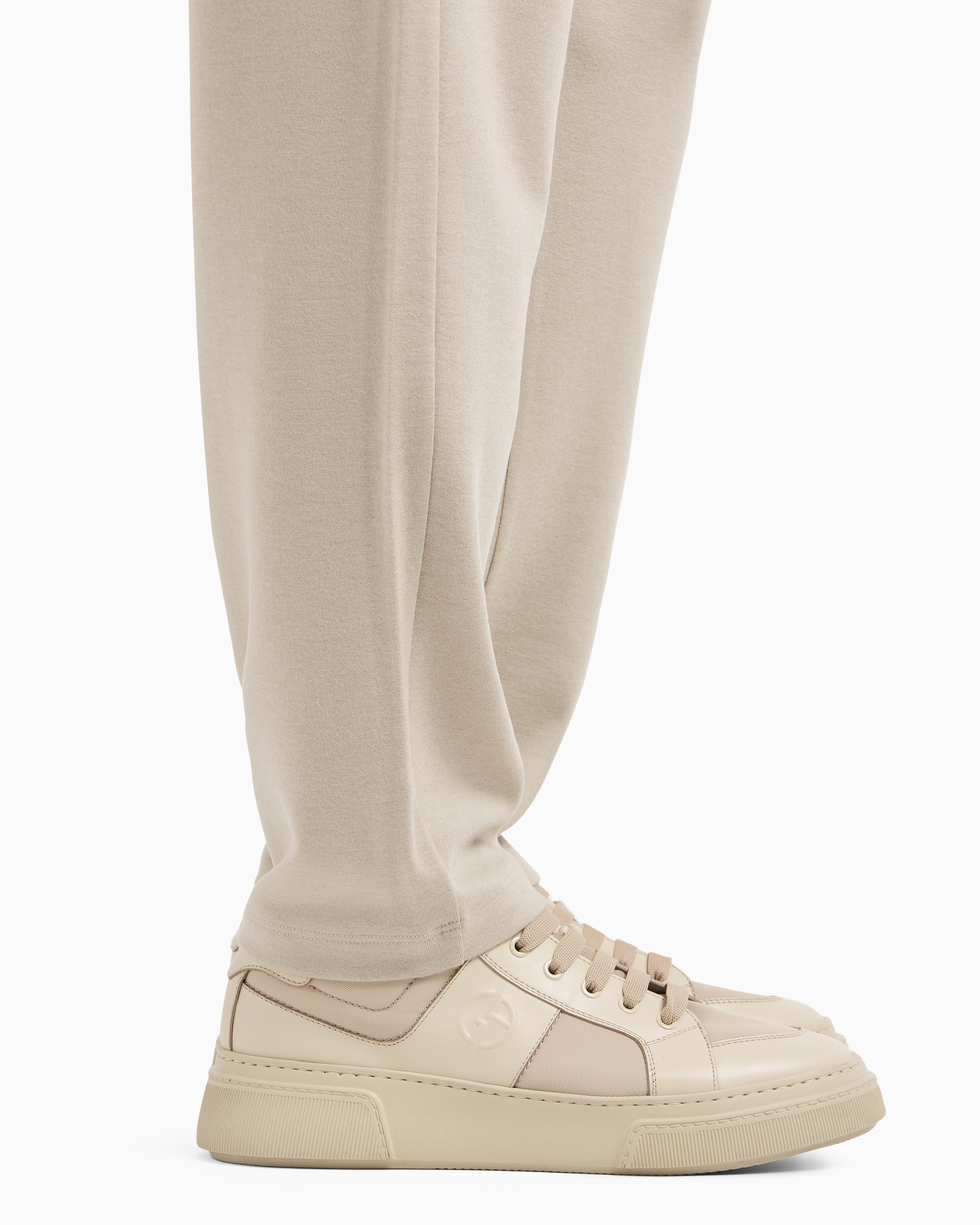 Giorgio Armani Trousers In Pure Cashmere Jersey Cloth In Neutral