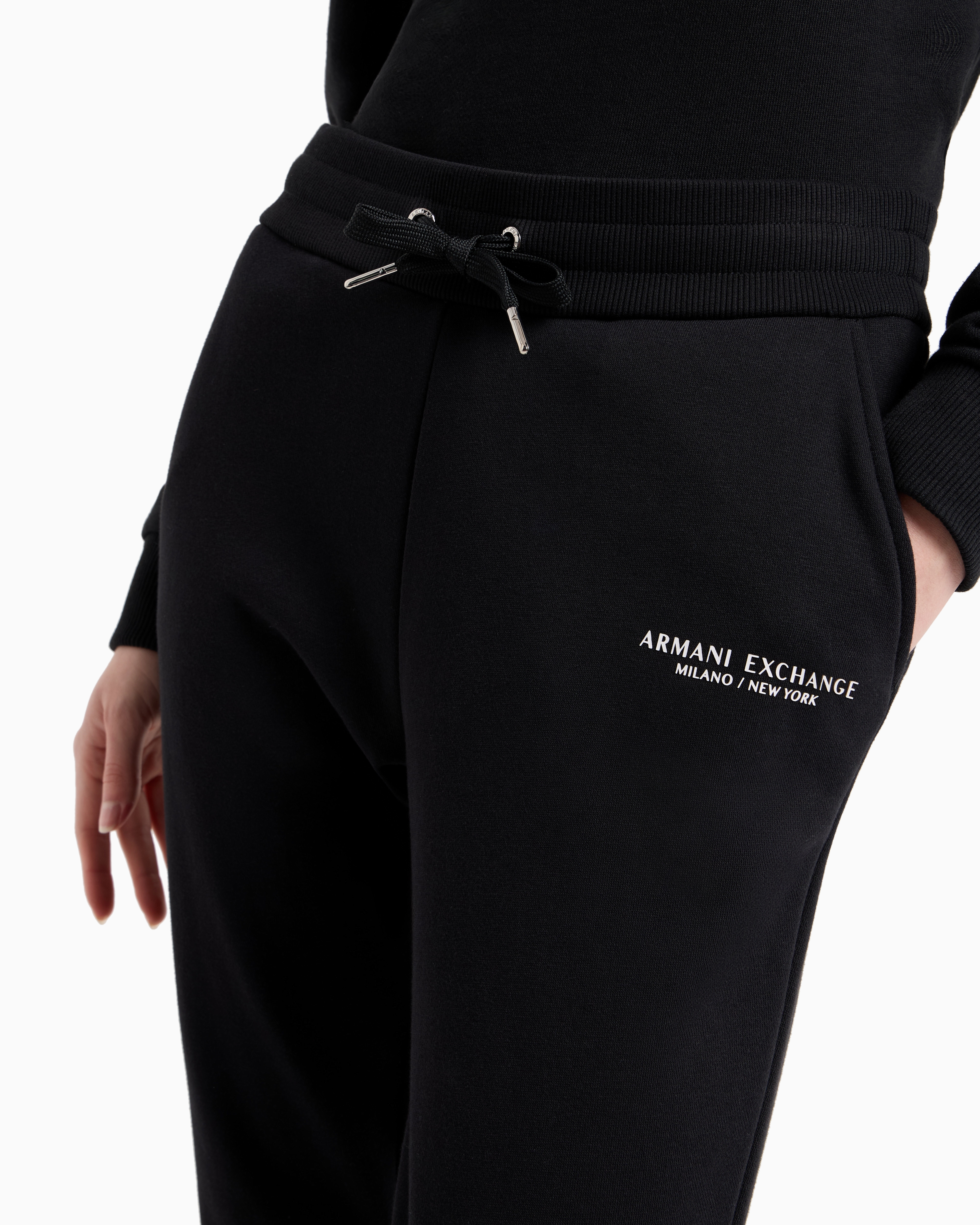 Armani Exchange - Milano/New York Sweat Jogger Pants, Woman, Black, Size: