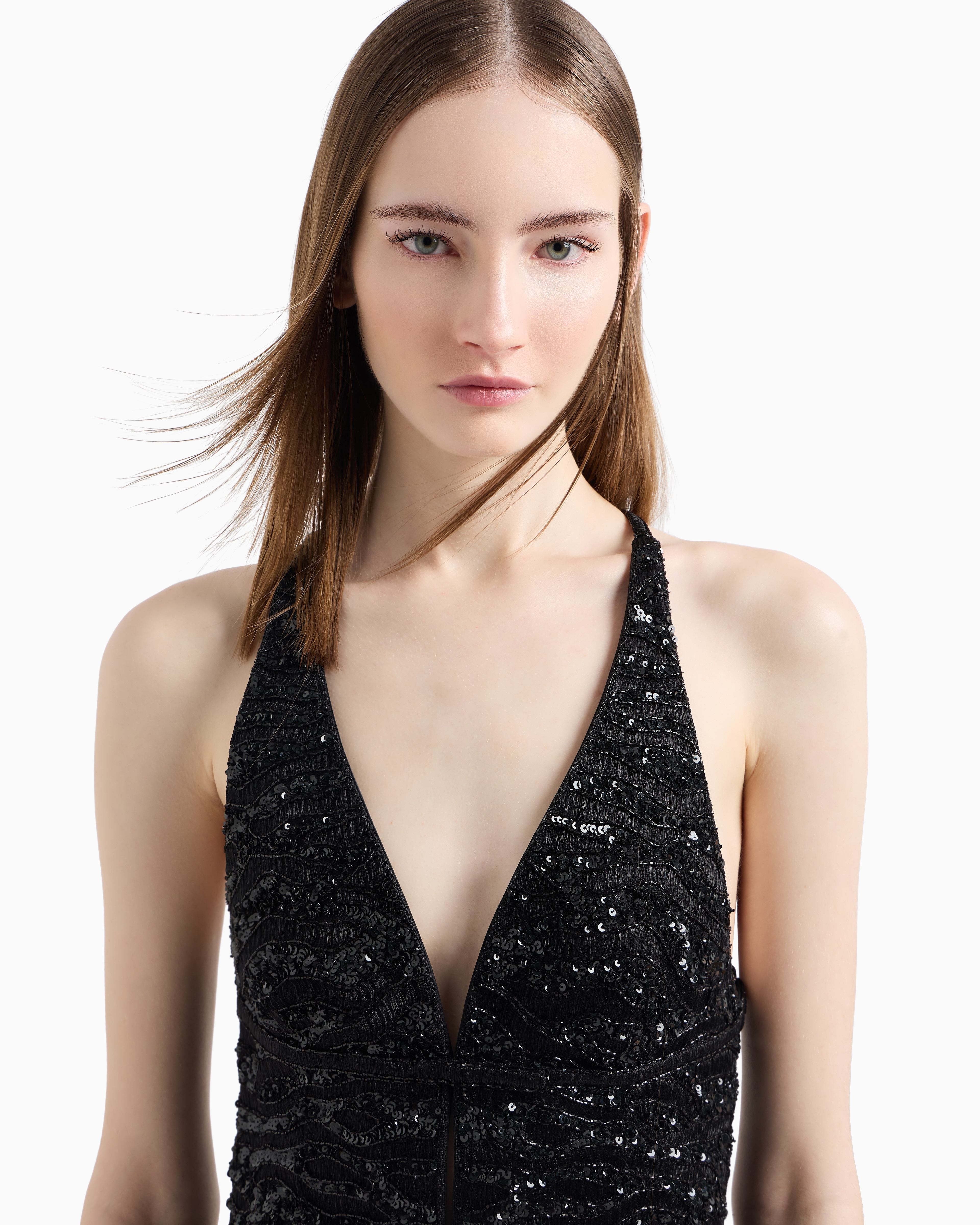 Silk embroidered long dress | Giorgio Armani