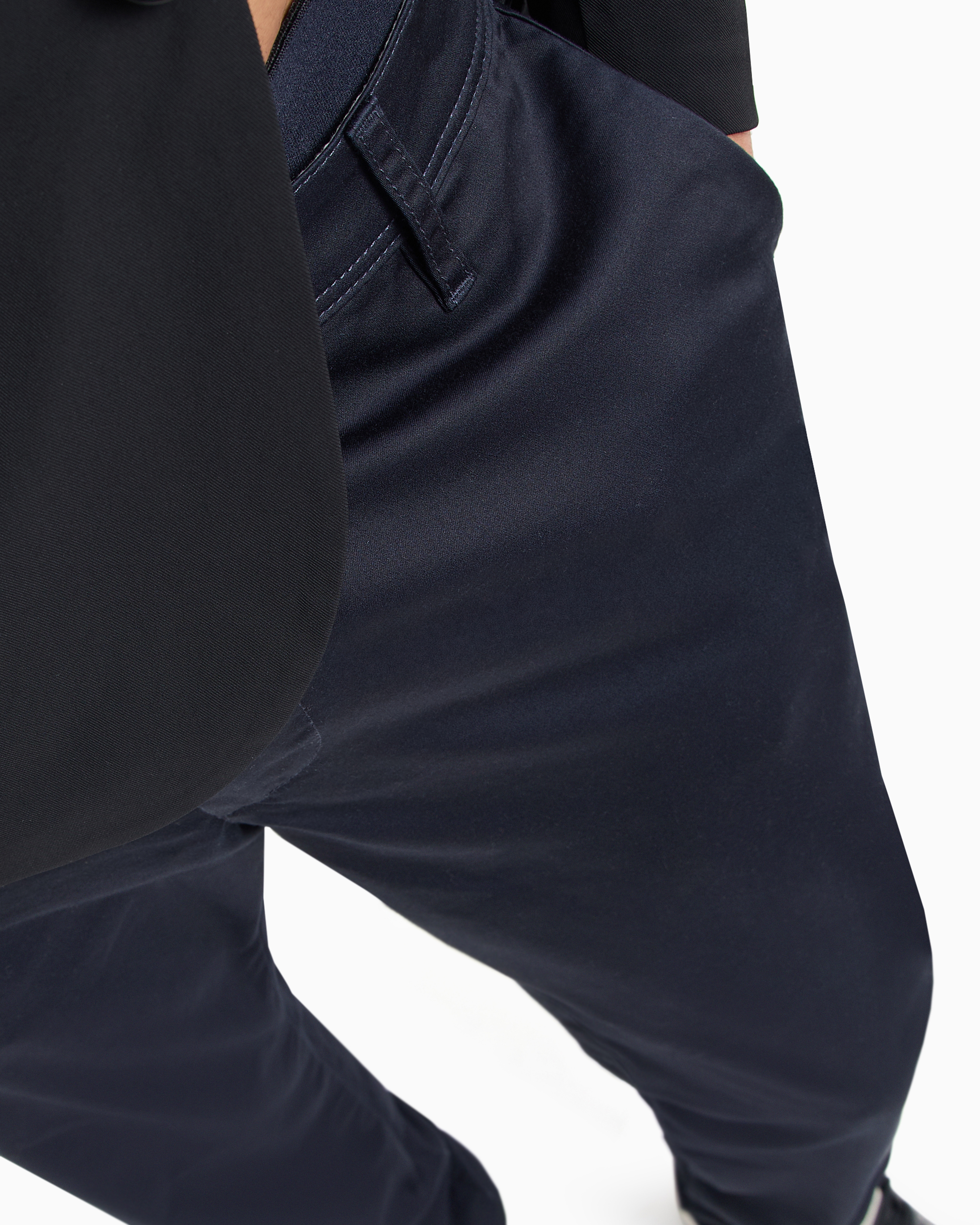 Armani Exchange - Regular fit gabardine trousers, Man, Blue, Size: