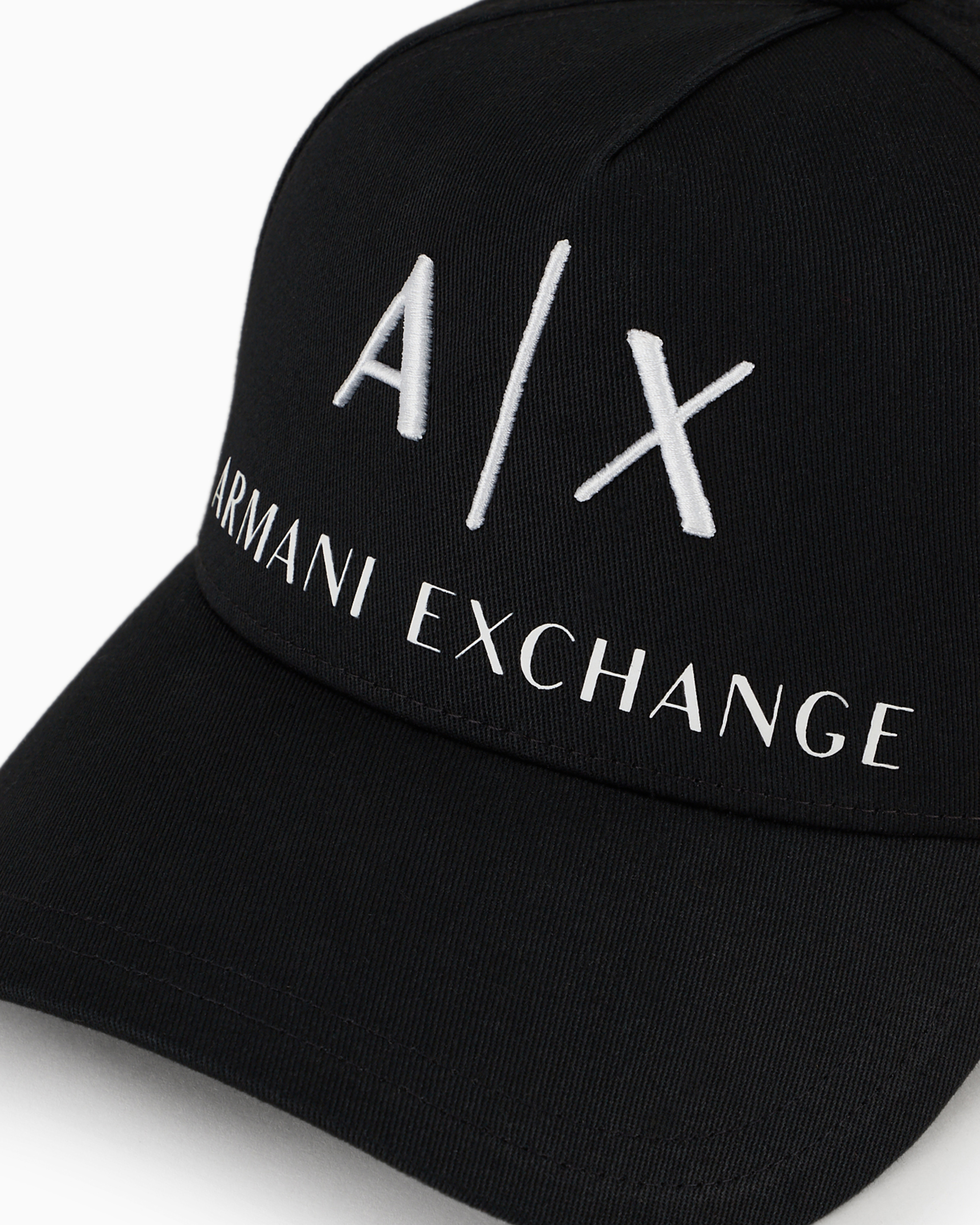 Armani Exchange - Visor cap with logo, Man, Black, Size: TU